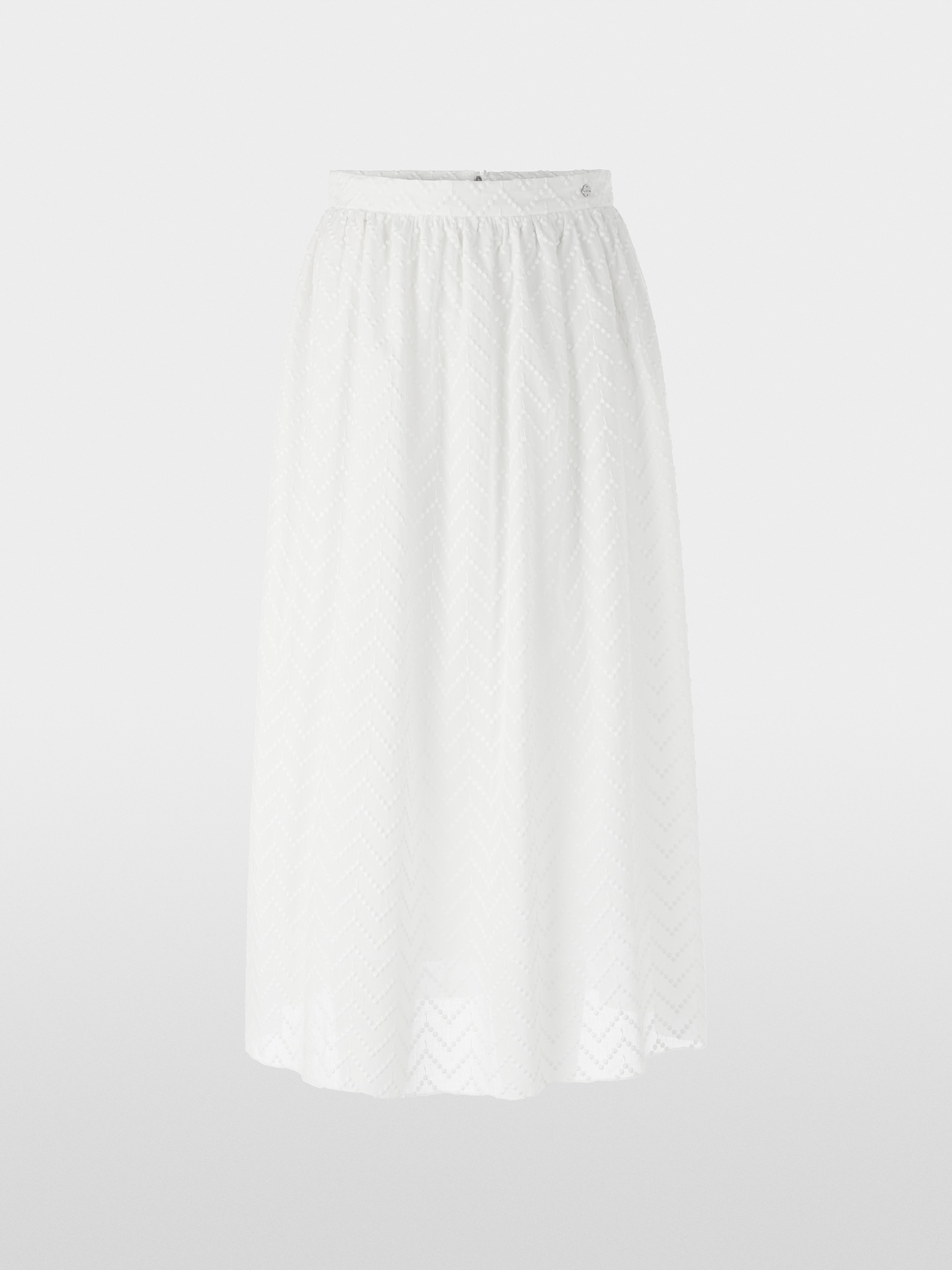 Pleated skirt in cotton blend