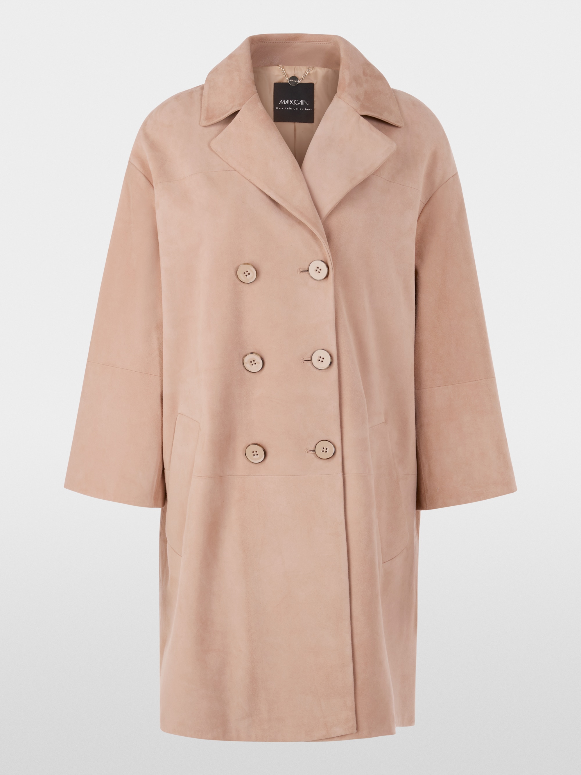 ‘Rethink Together’ suede coat