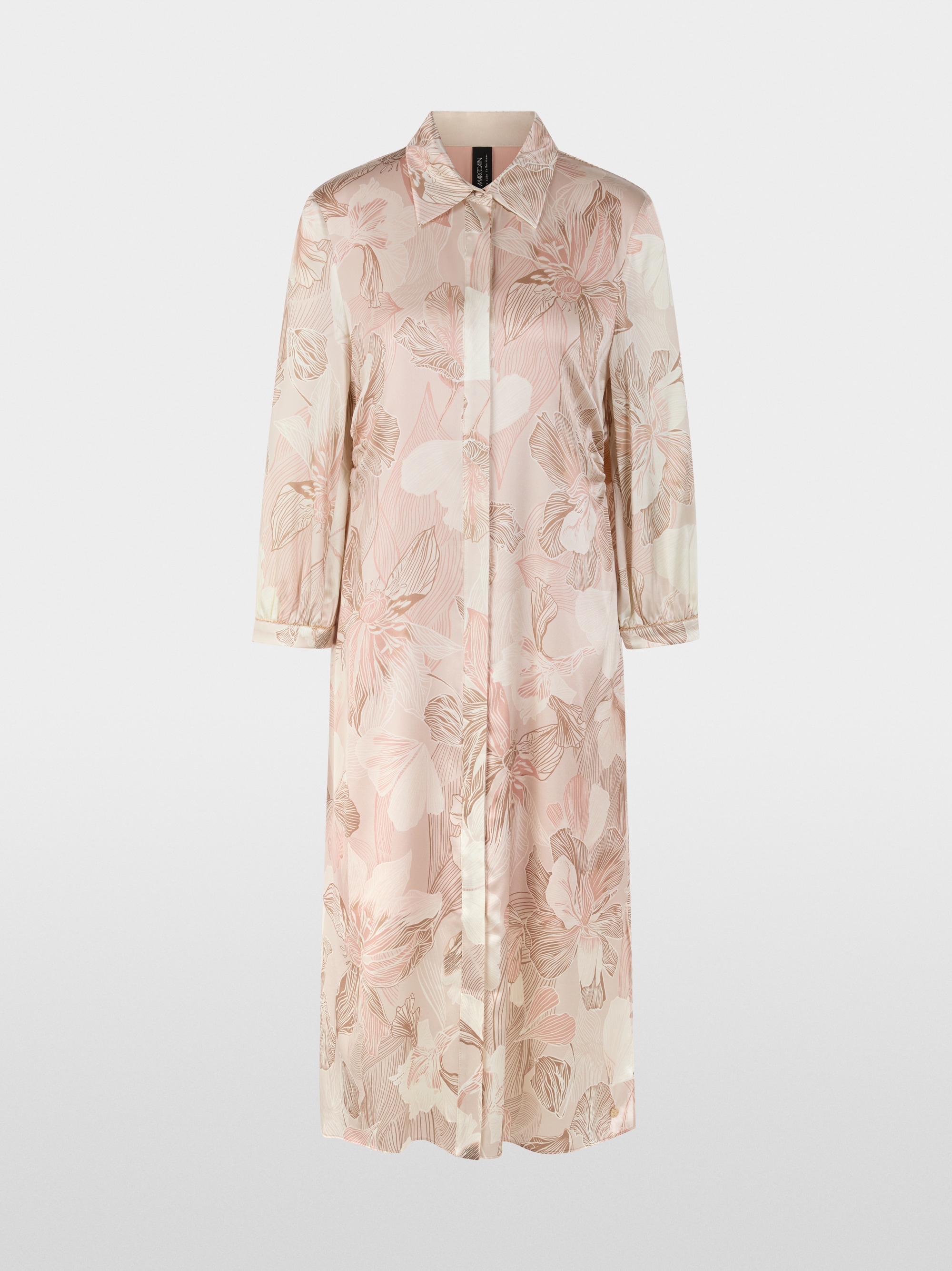 Robe chemisier en soie à imprimé floral