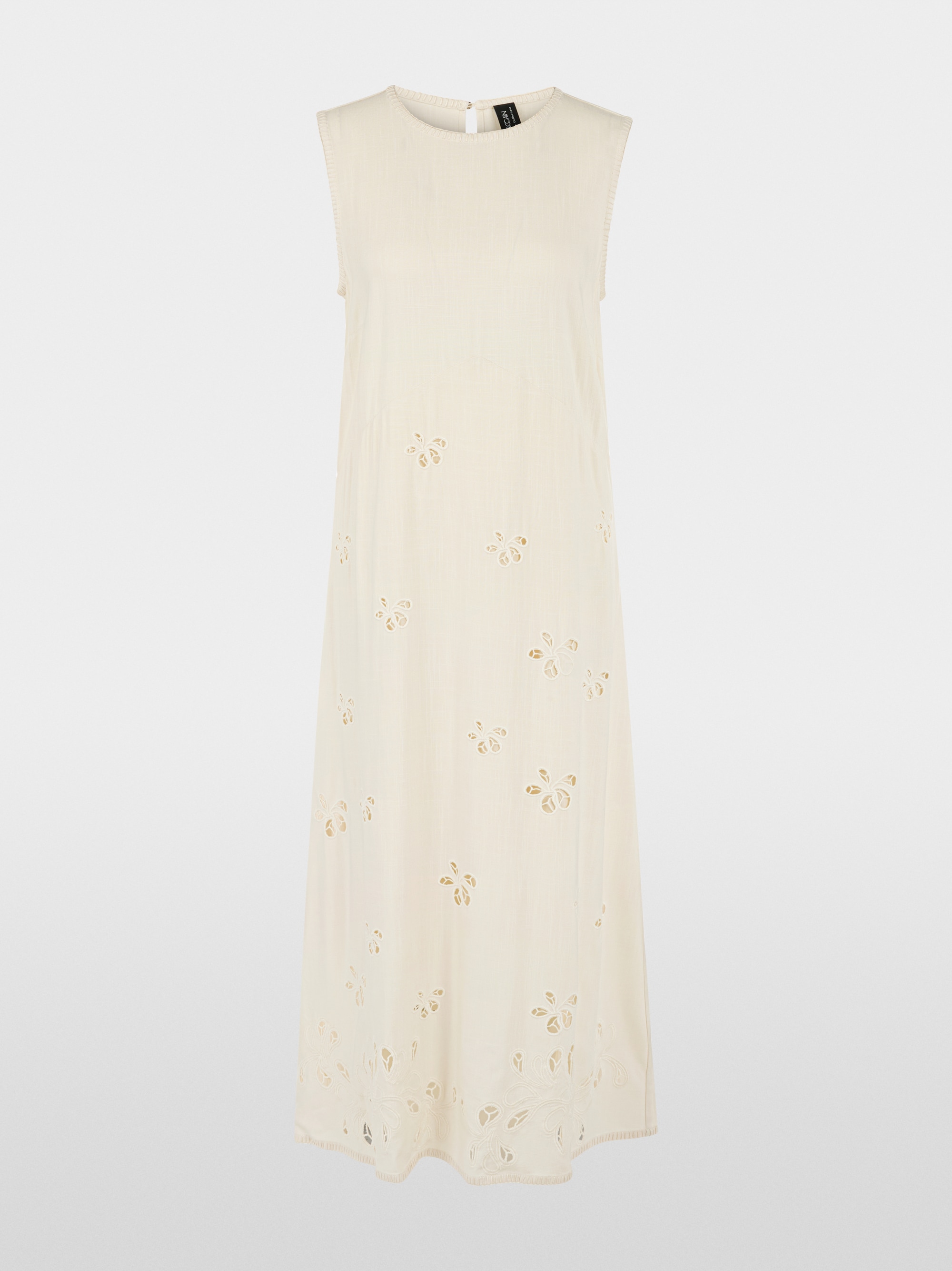 Maxi dress with broderie anglaise
