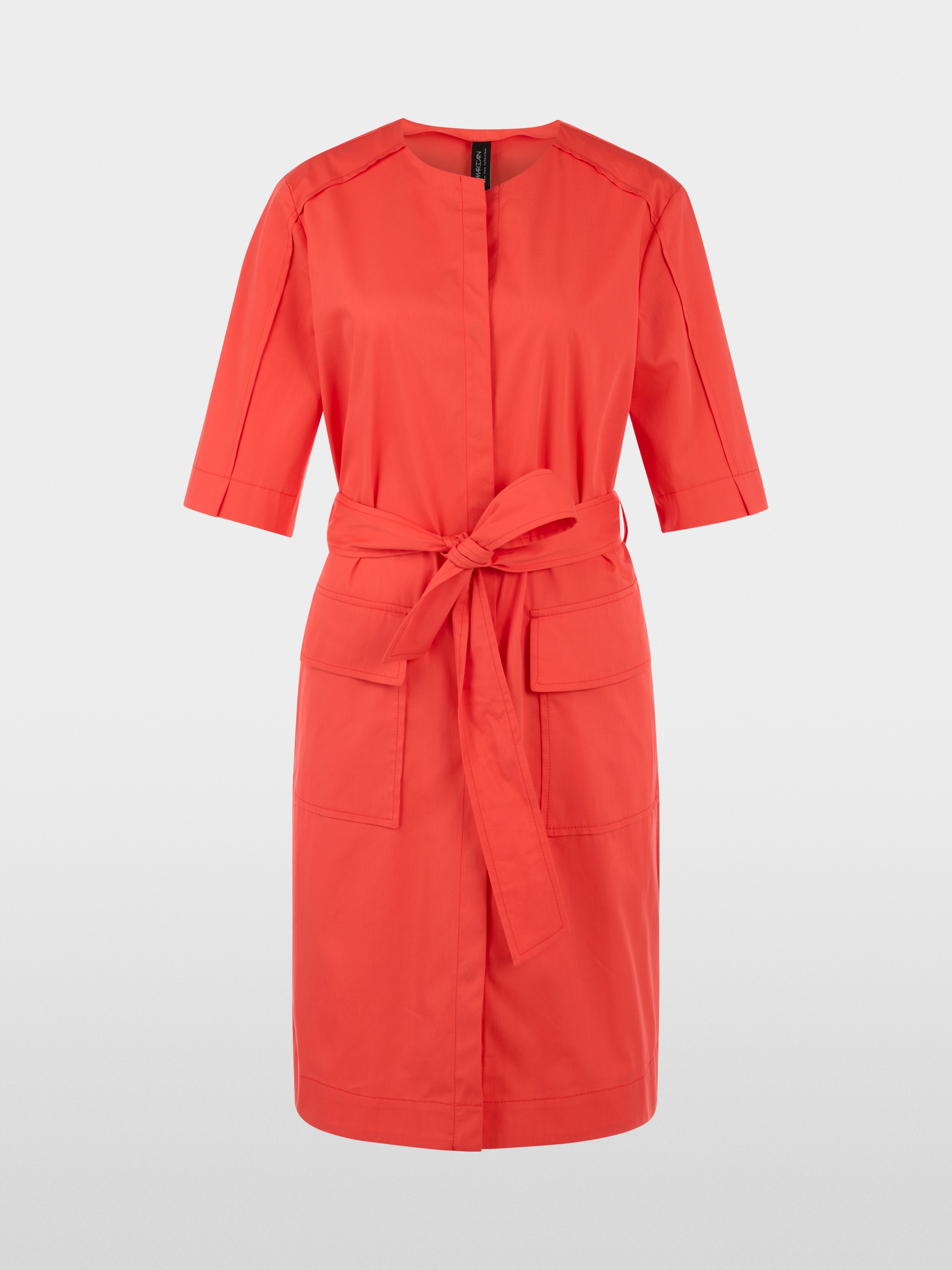 Cotton blend mini dress