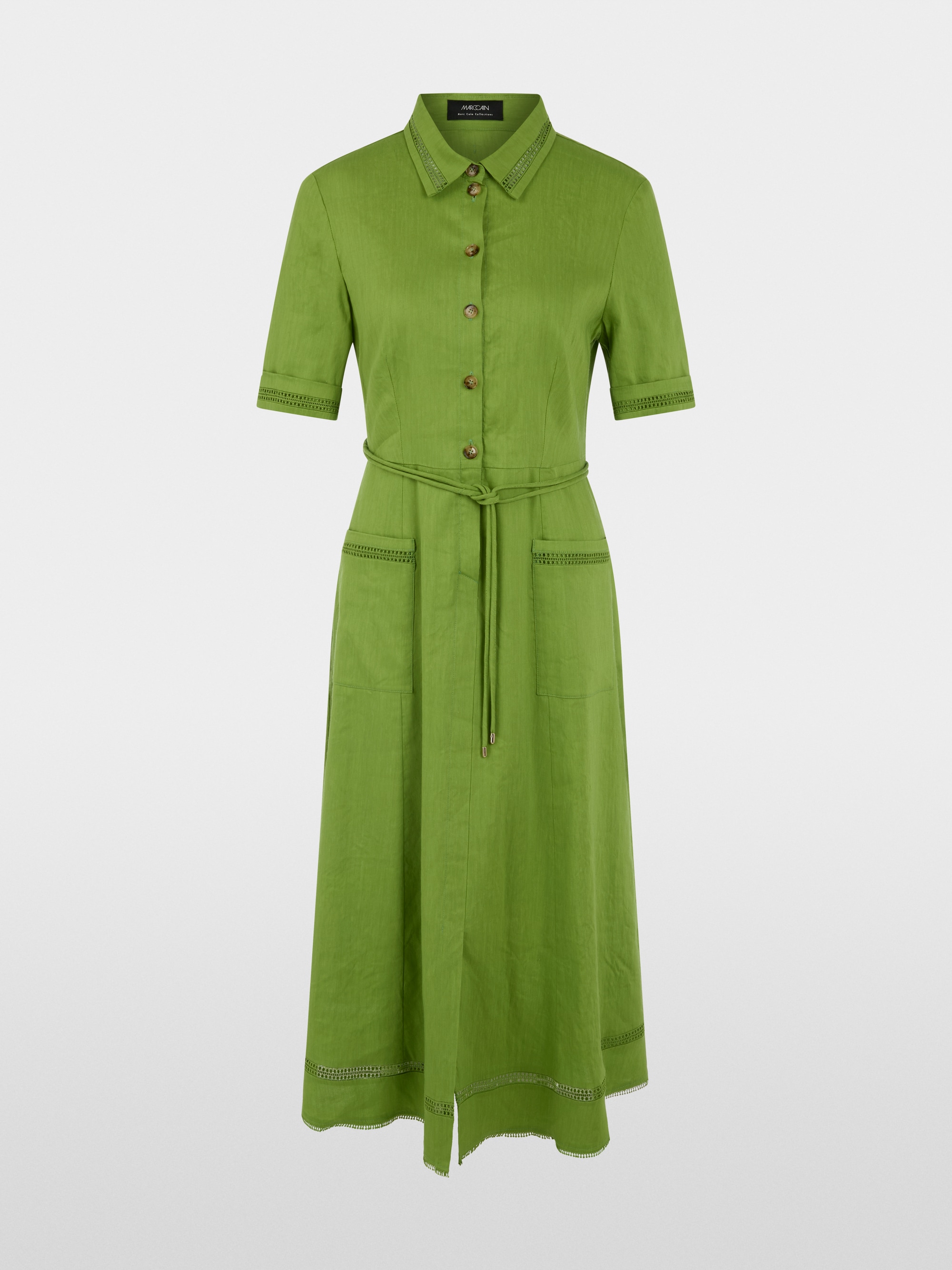 Linen blend mini dress