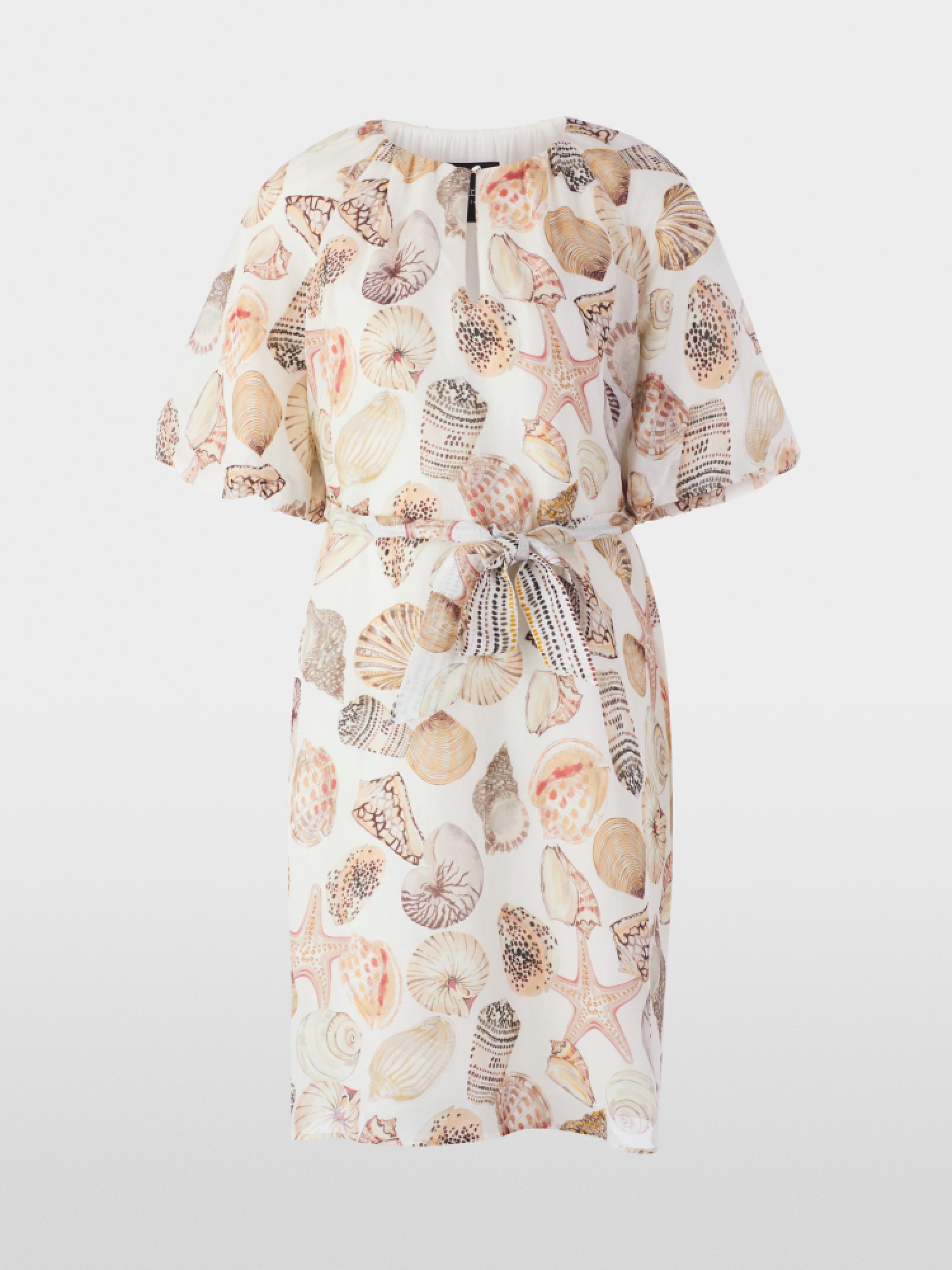 Mini dress in linen and silk