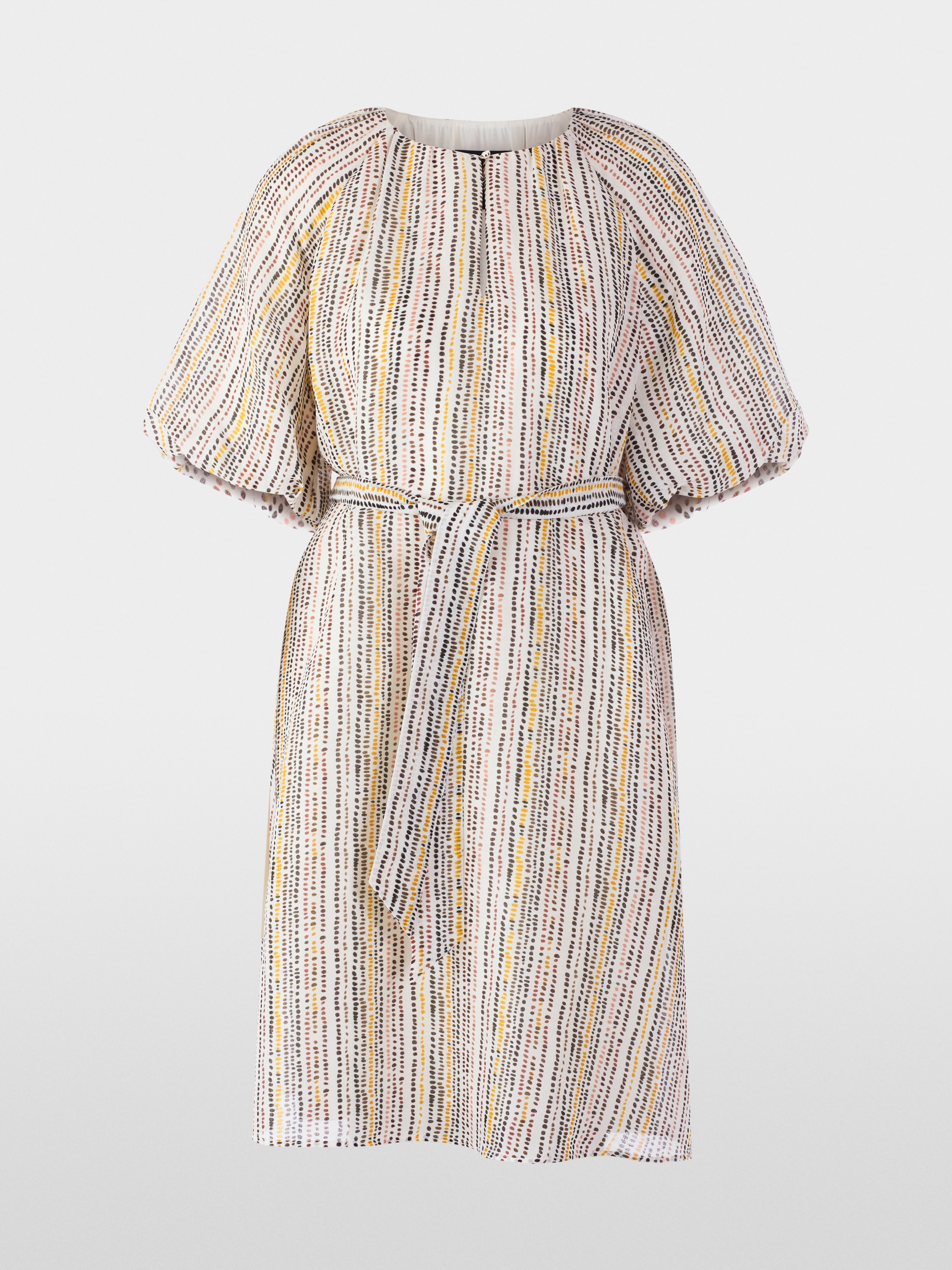 Mini dress in linen and silk