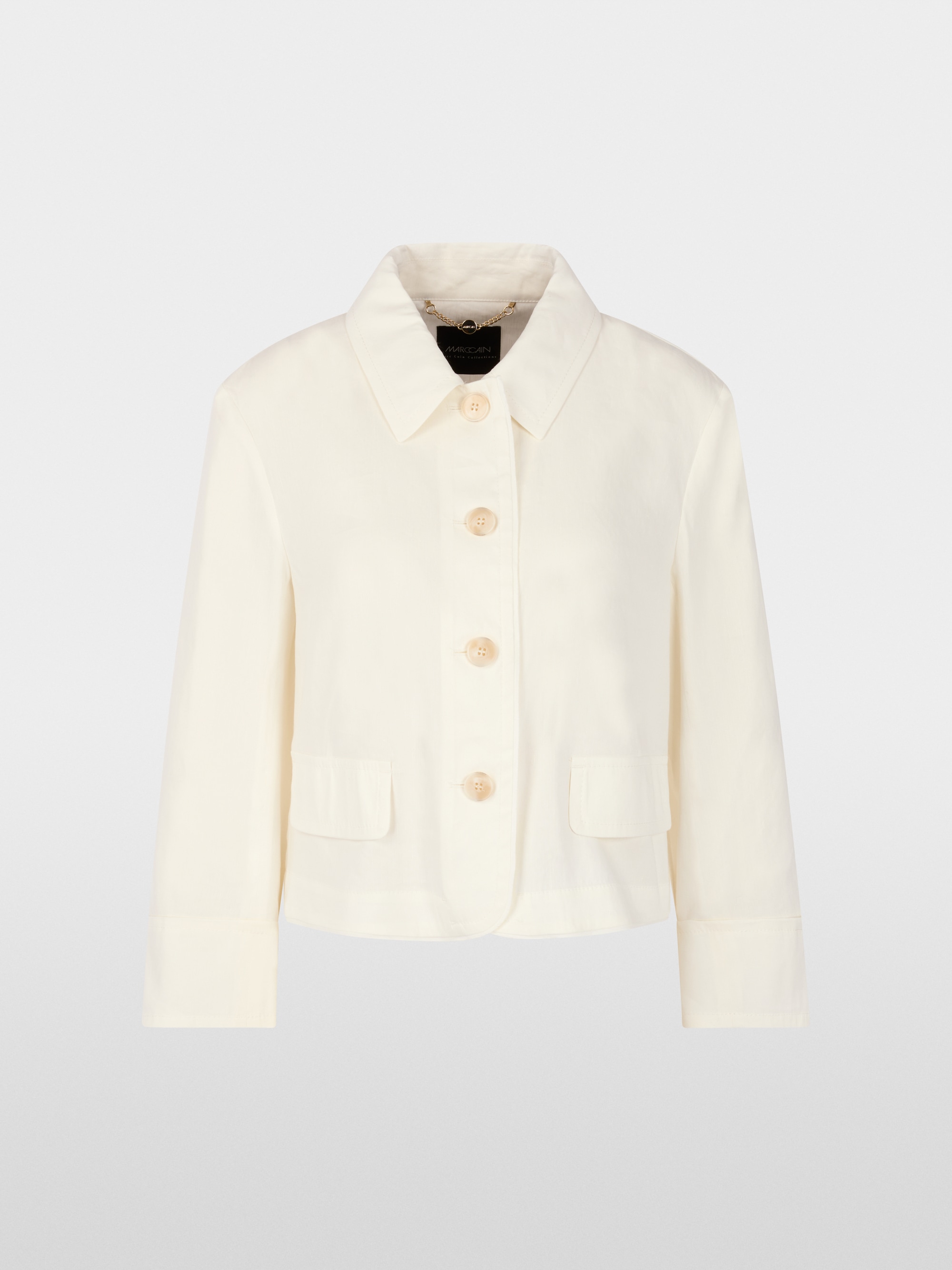 Veste courte en lin et viscose