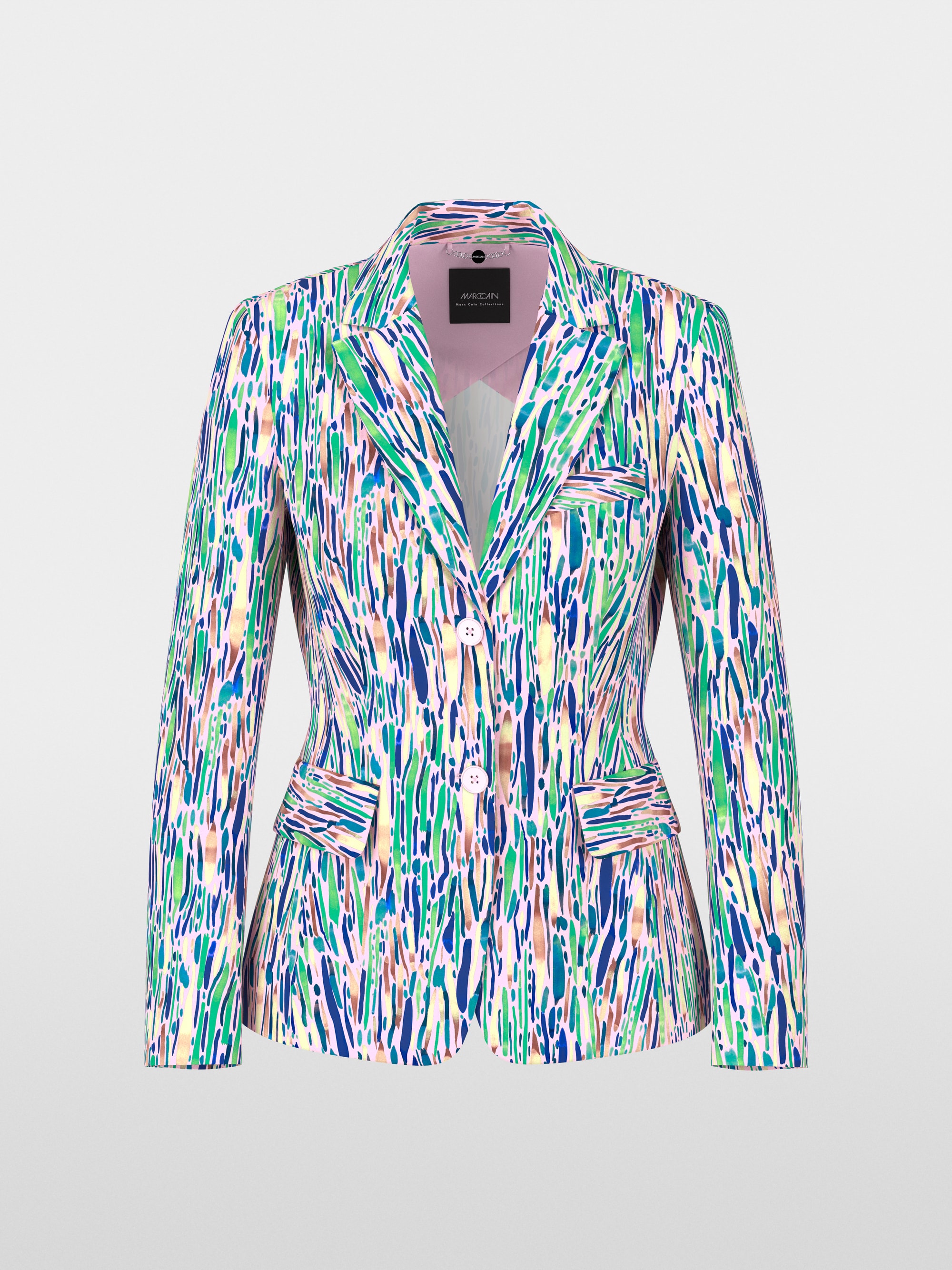 Blazer à deux boutons en jersey scuba