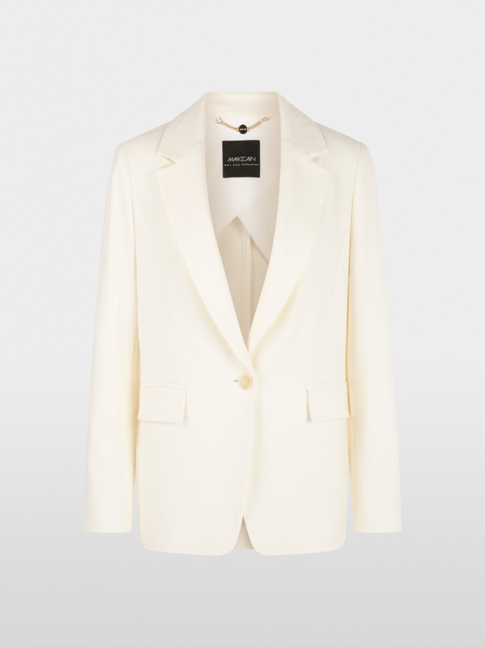 Viscose blazer with loose fit