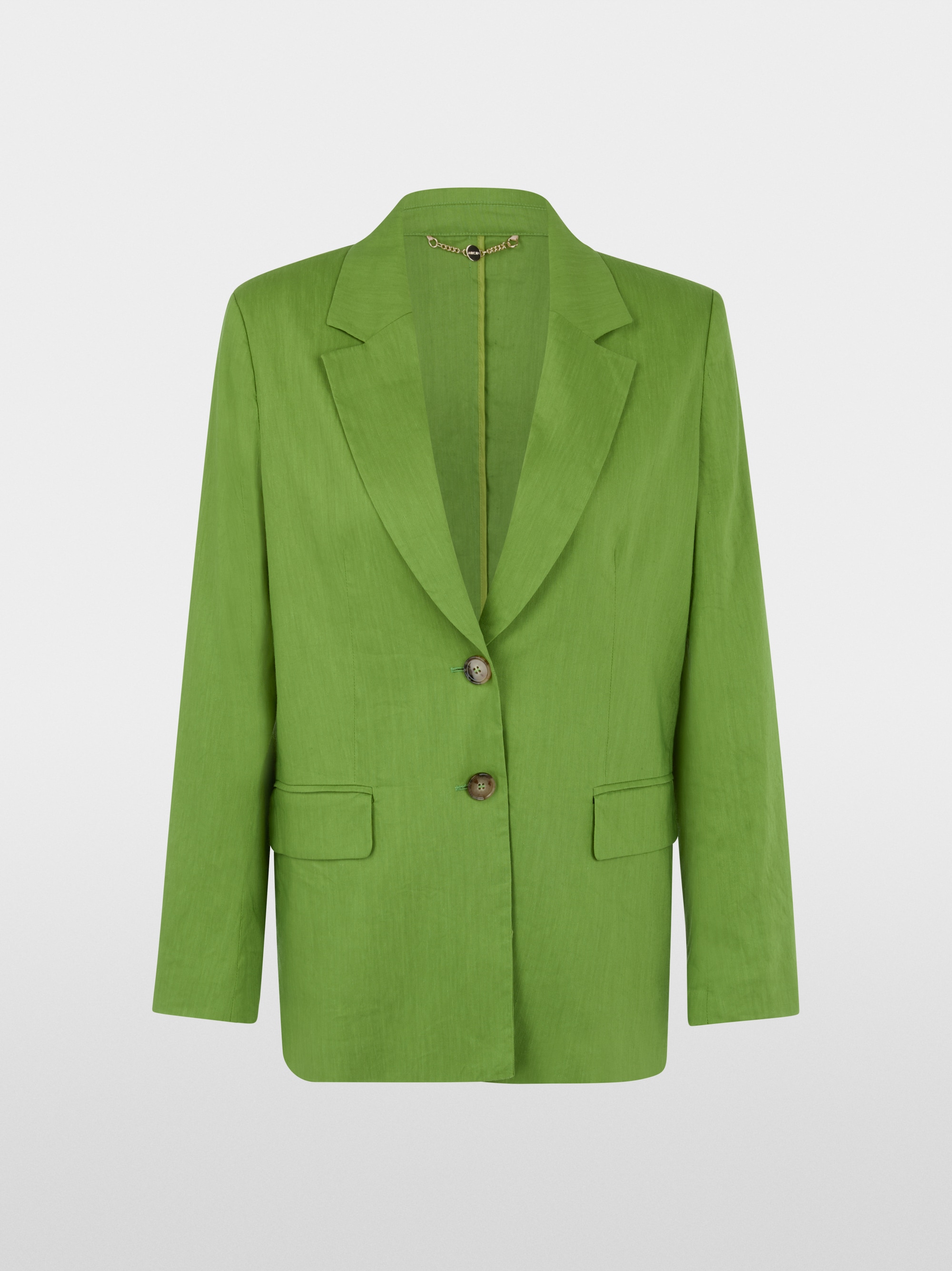 Long blazer with shoulder pads