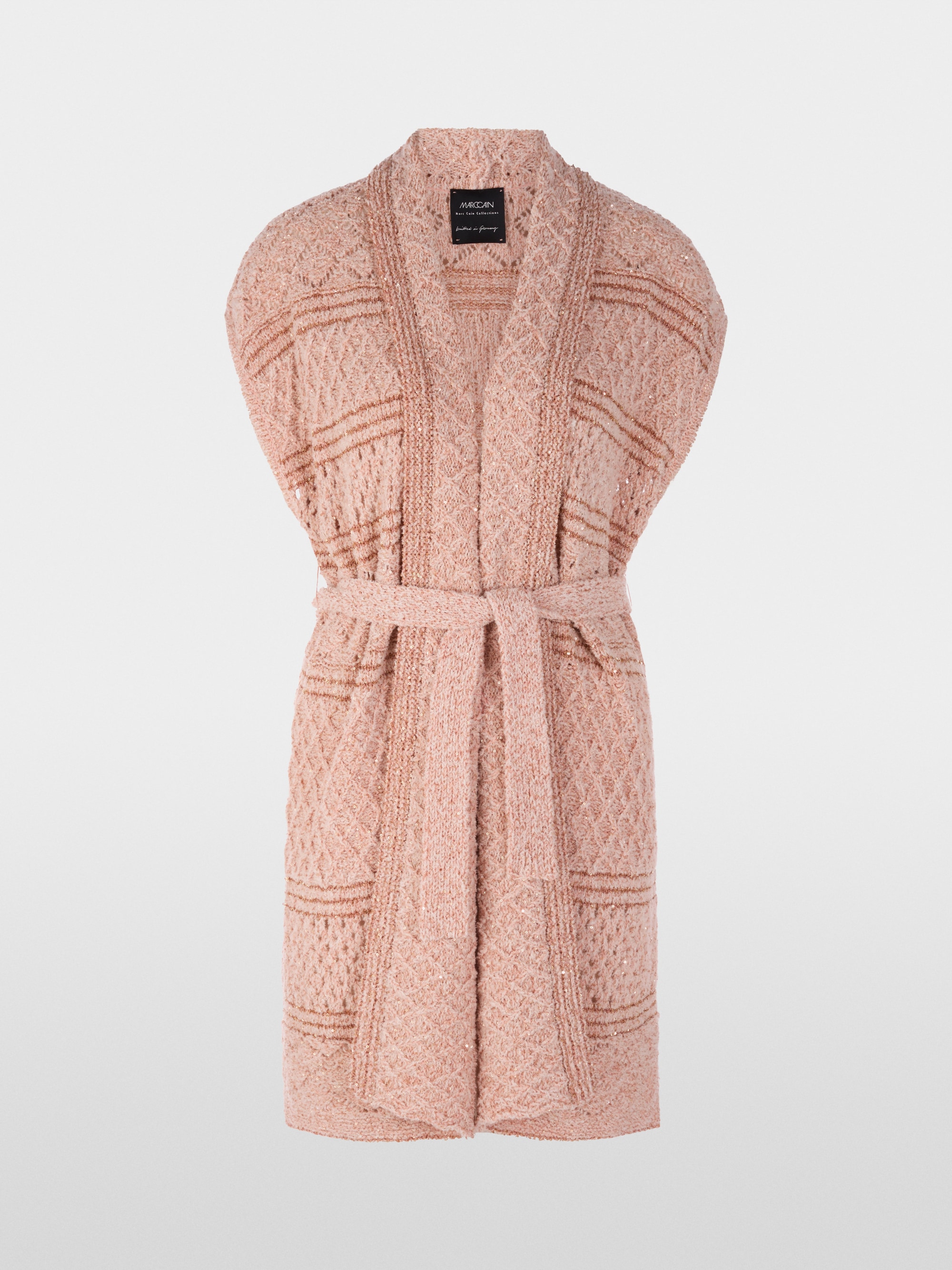 ‘Knitted in Germany’ long waistcoat