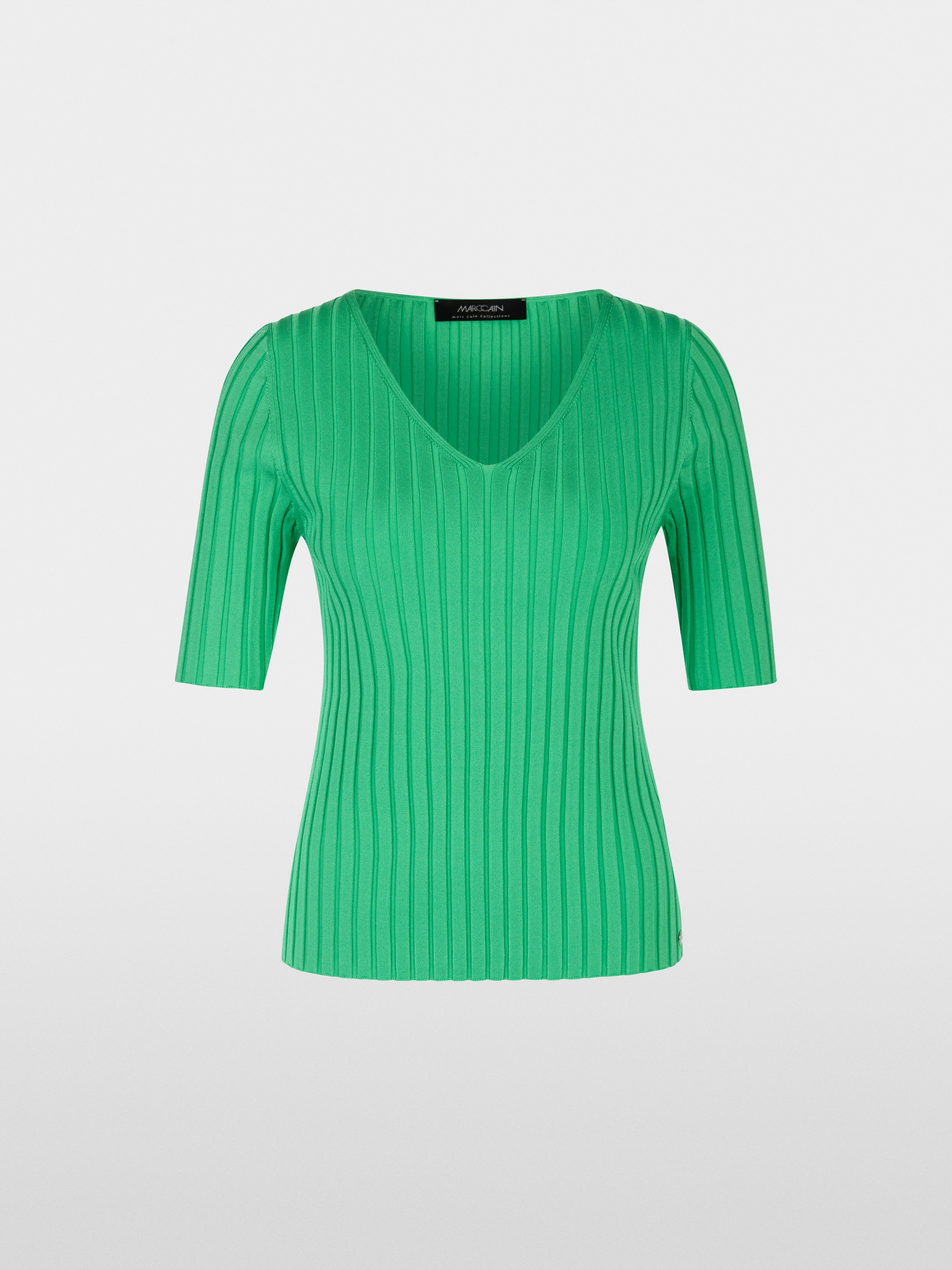 Pull côtelé en maille fine