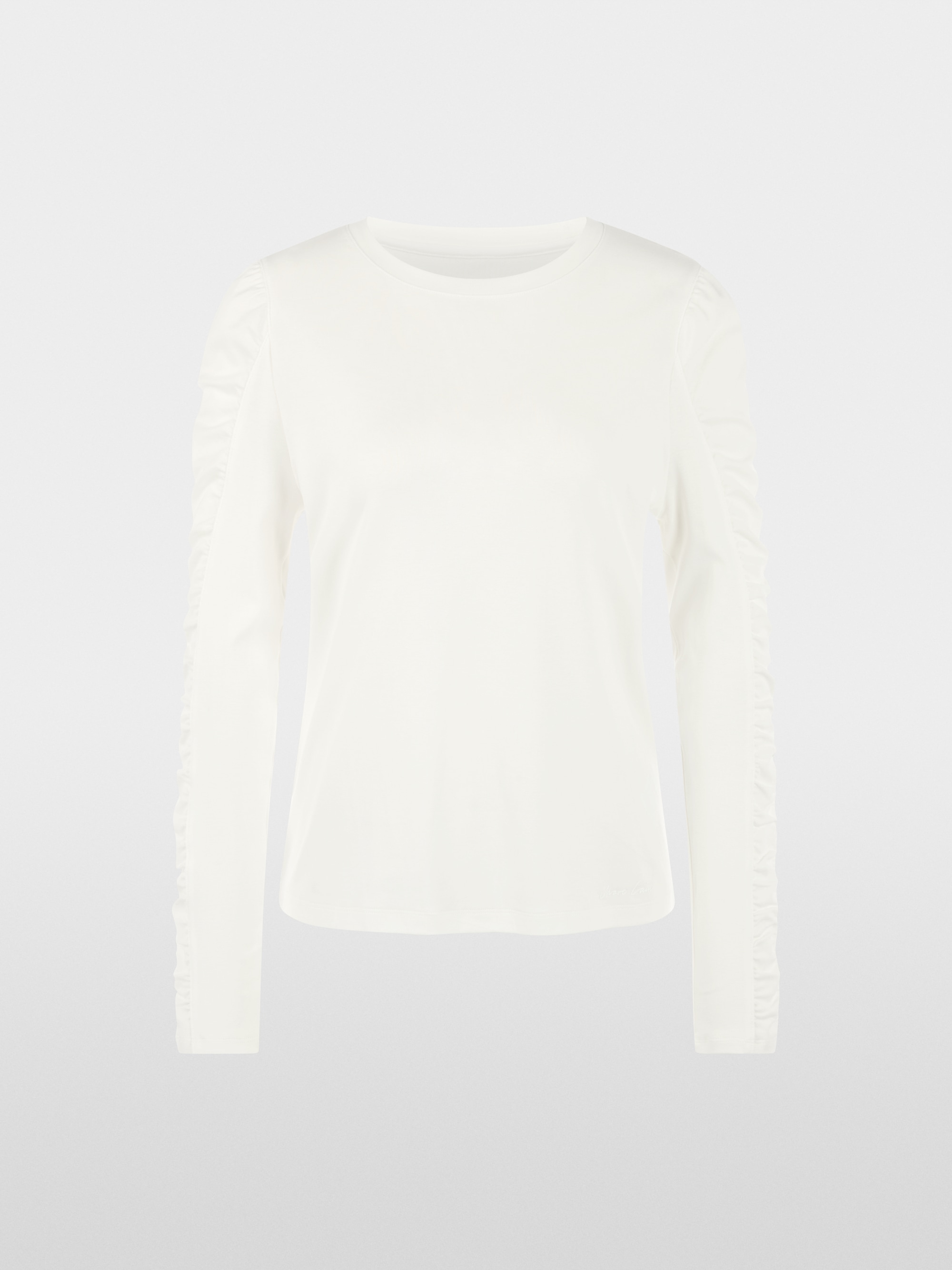 Long-sleeved shirt with ruffles