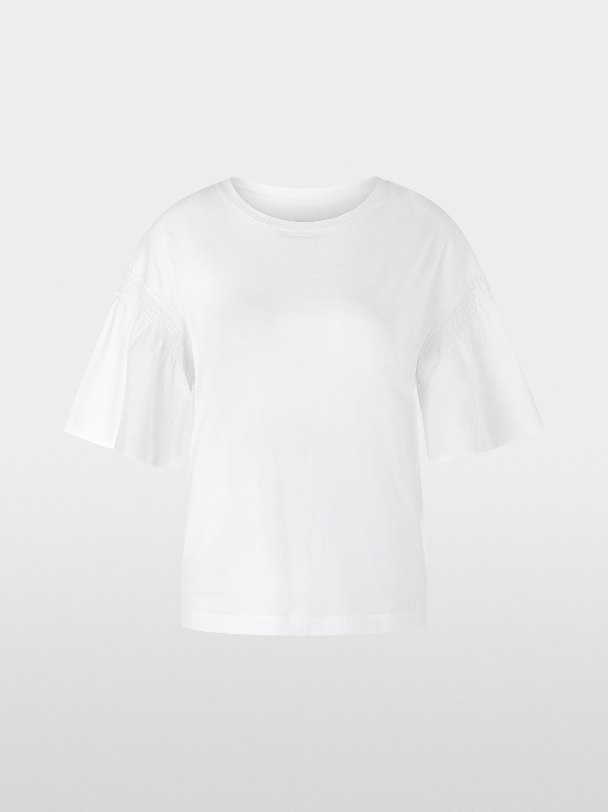 T-shirt en coton stretch avec détails smockés