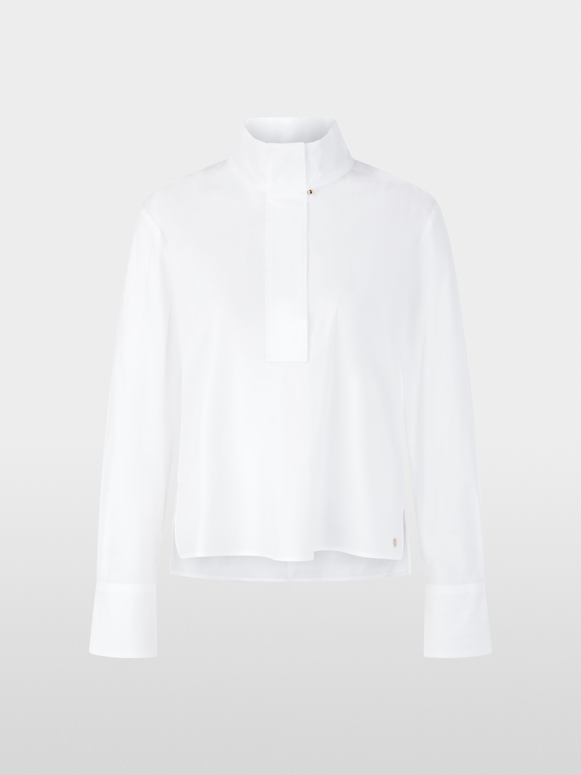 Blouse shirt with stand-up collar