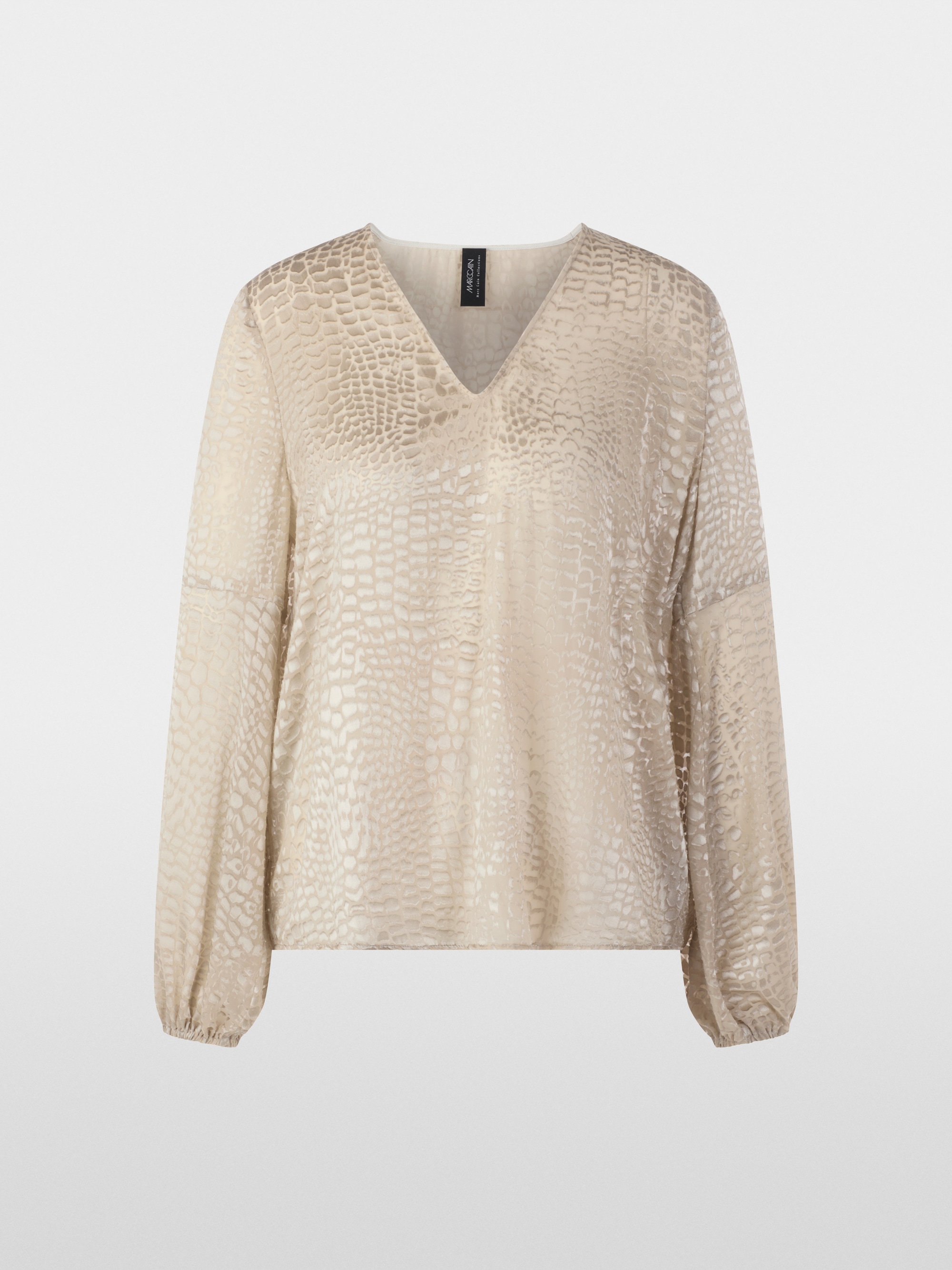 Dévoré satin blouse with leopard pattern