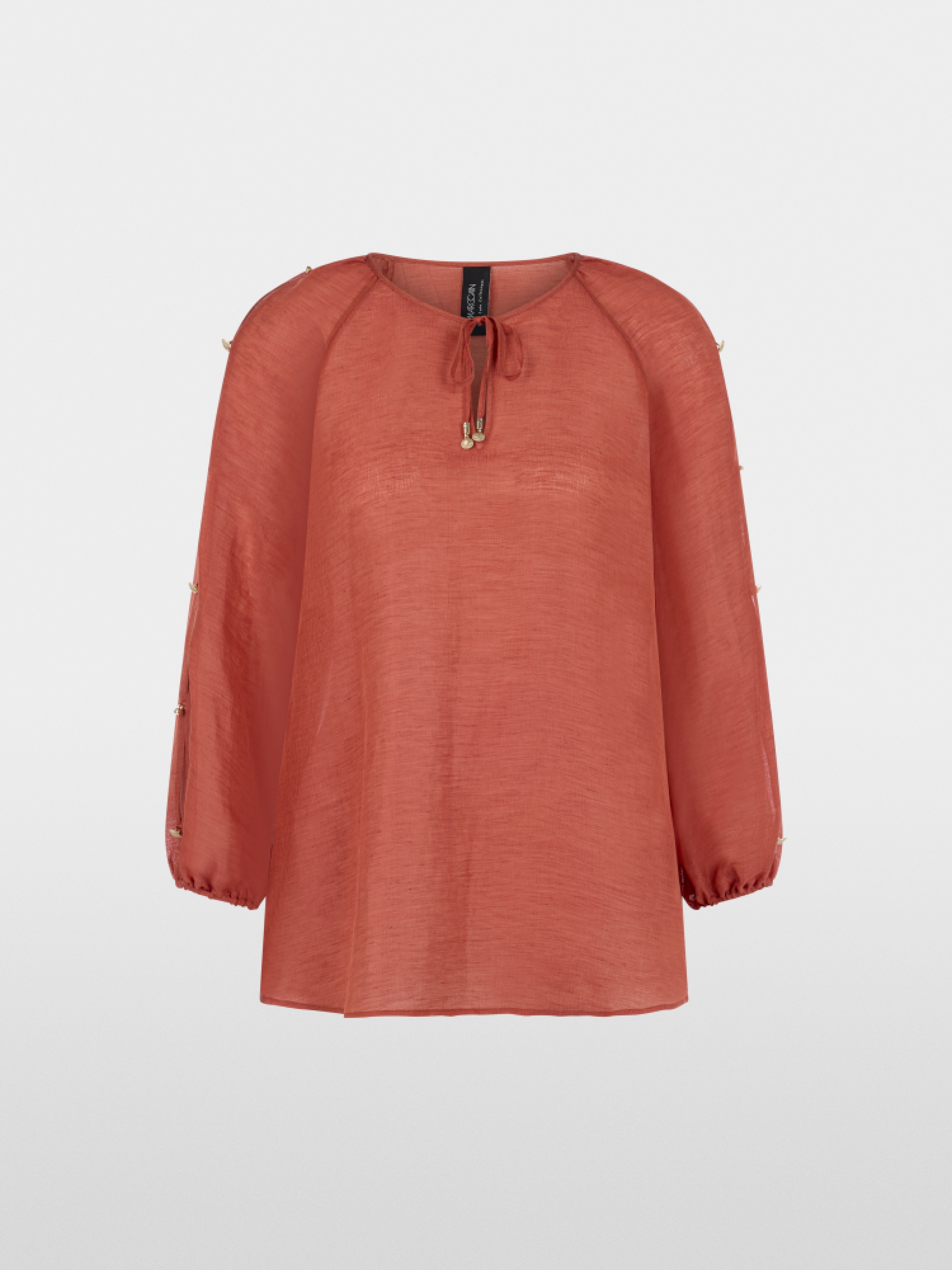 Blouse in linen-silk blend