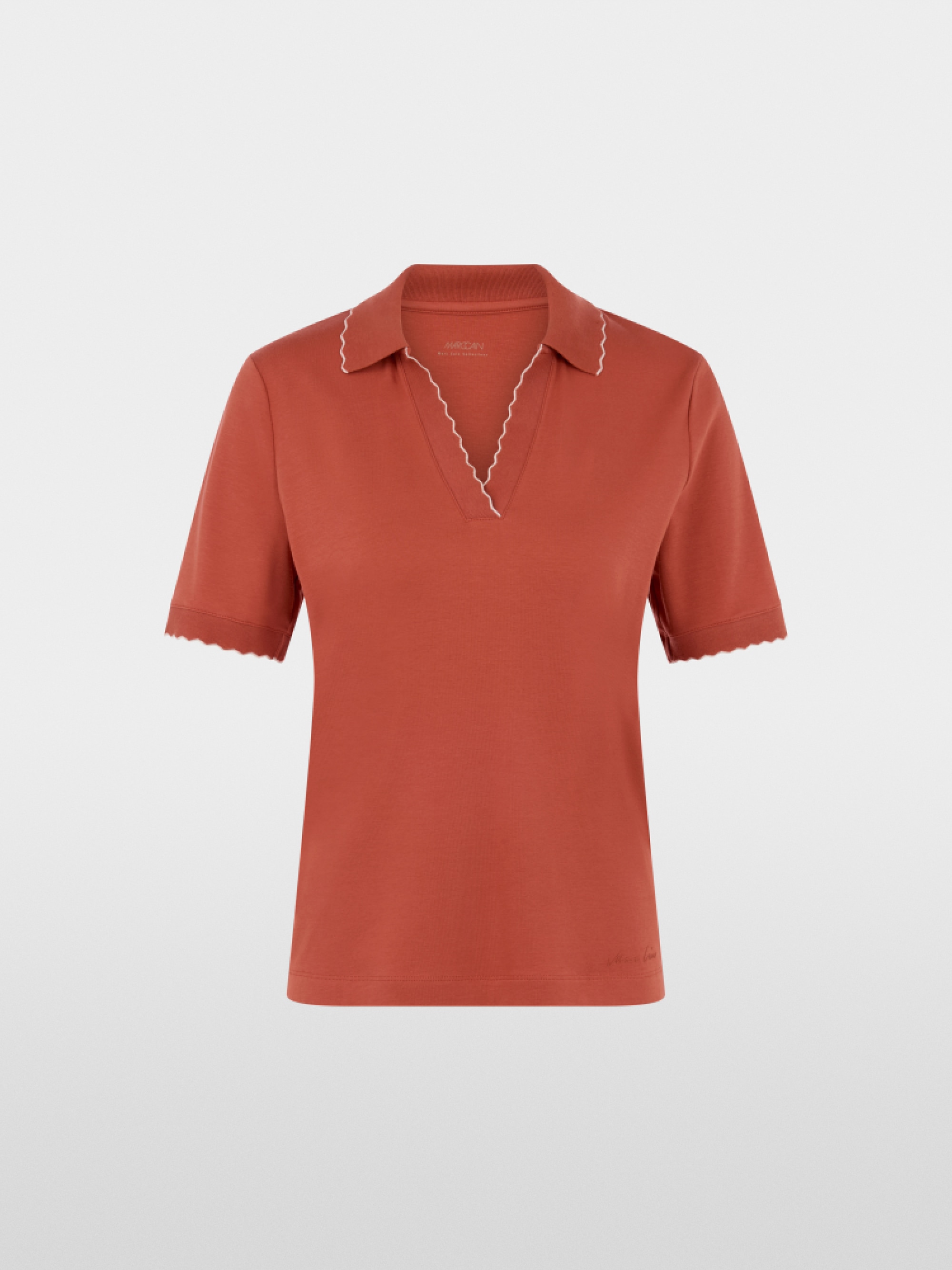 V-neck polo shirt