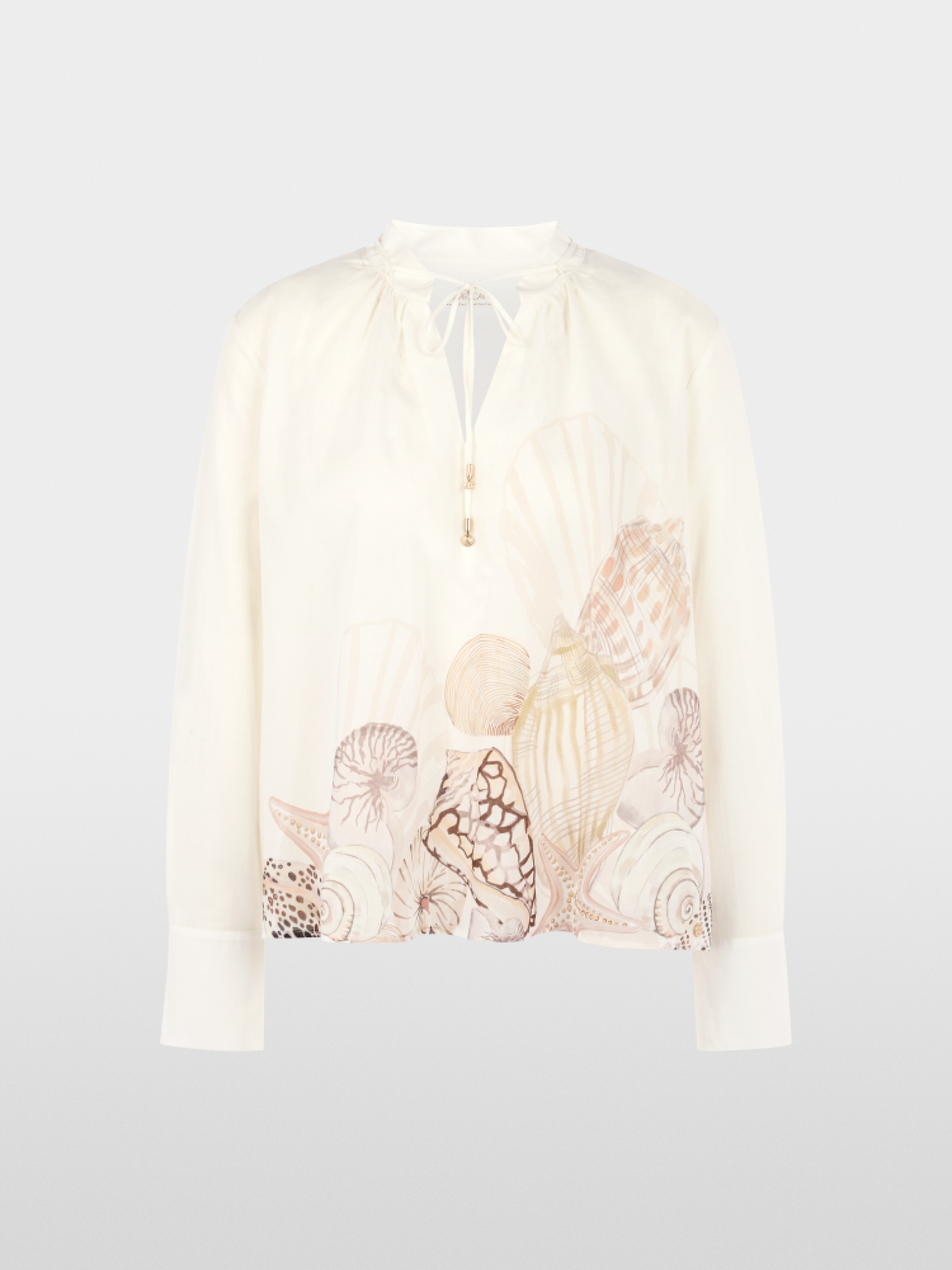 Blouse shirt with shell print