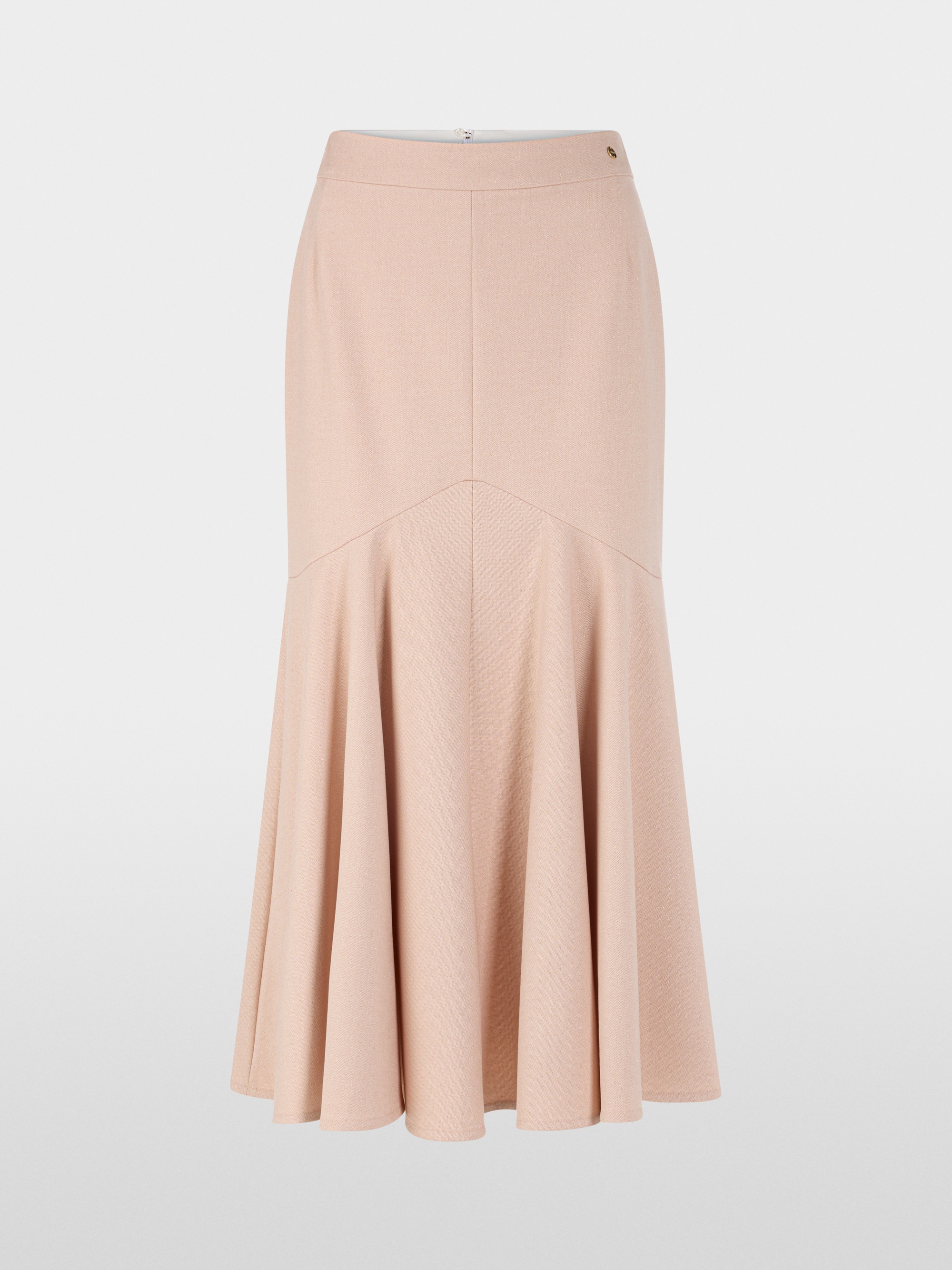 Midi skirt with voluminous hem