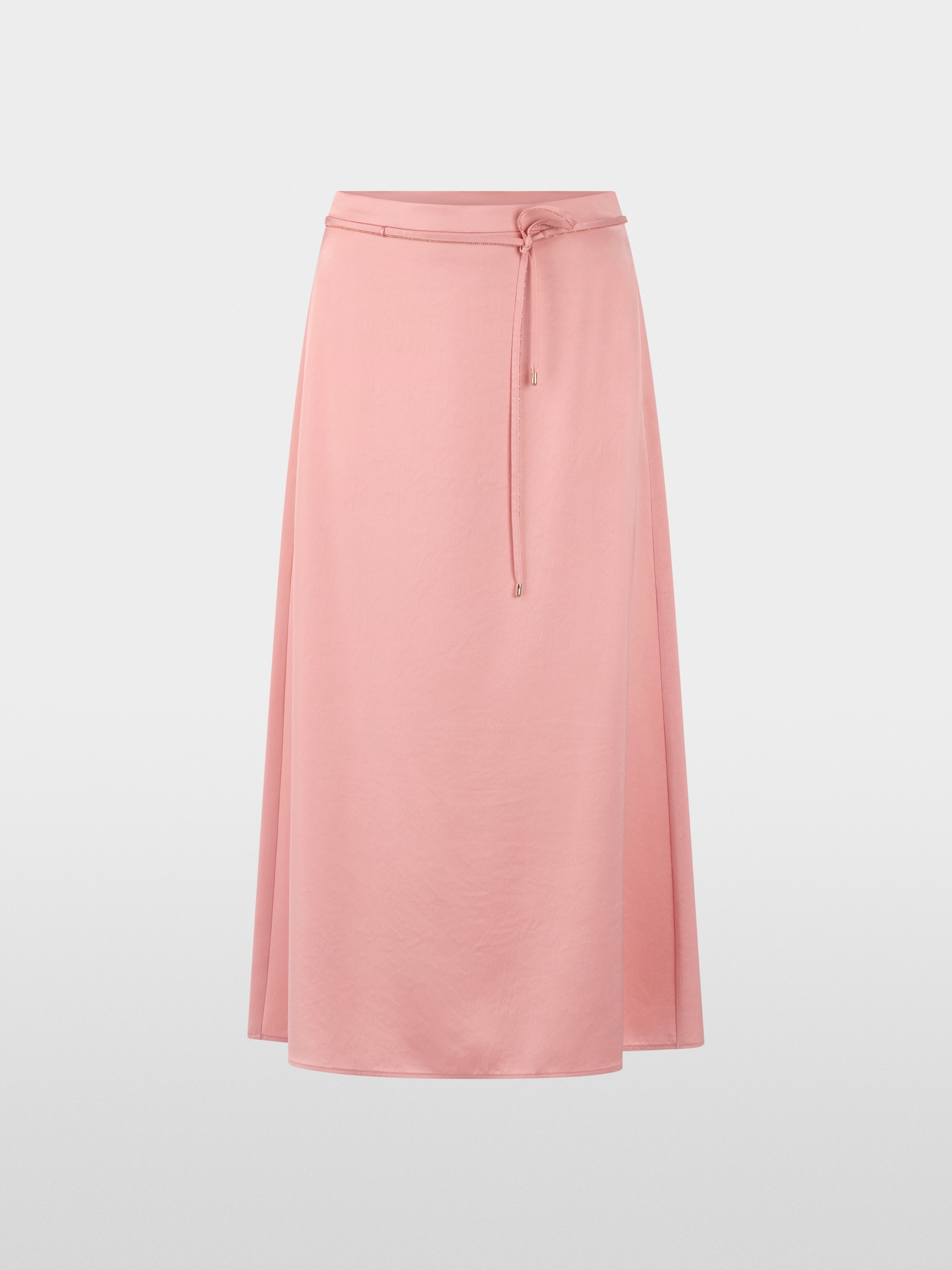 Jupe midi en satin avec cordon à nouer
