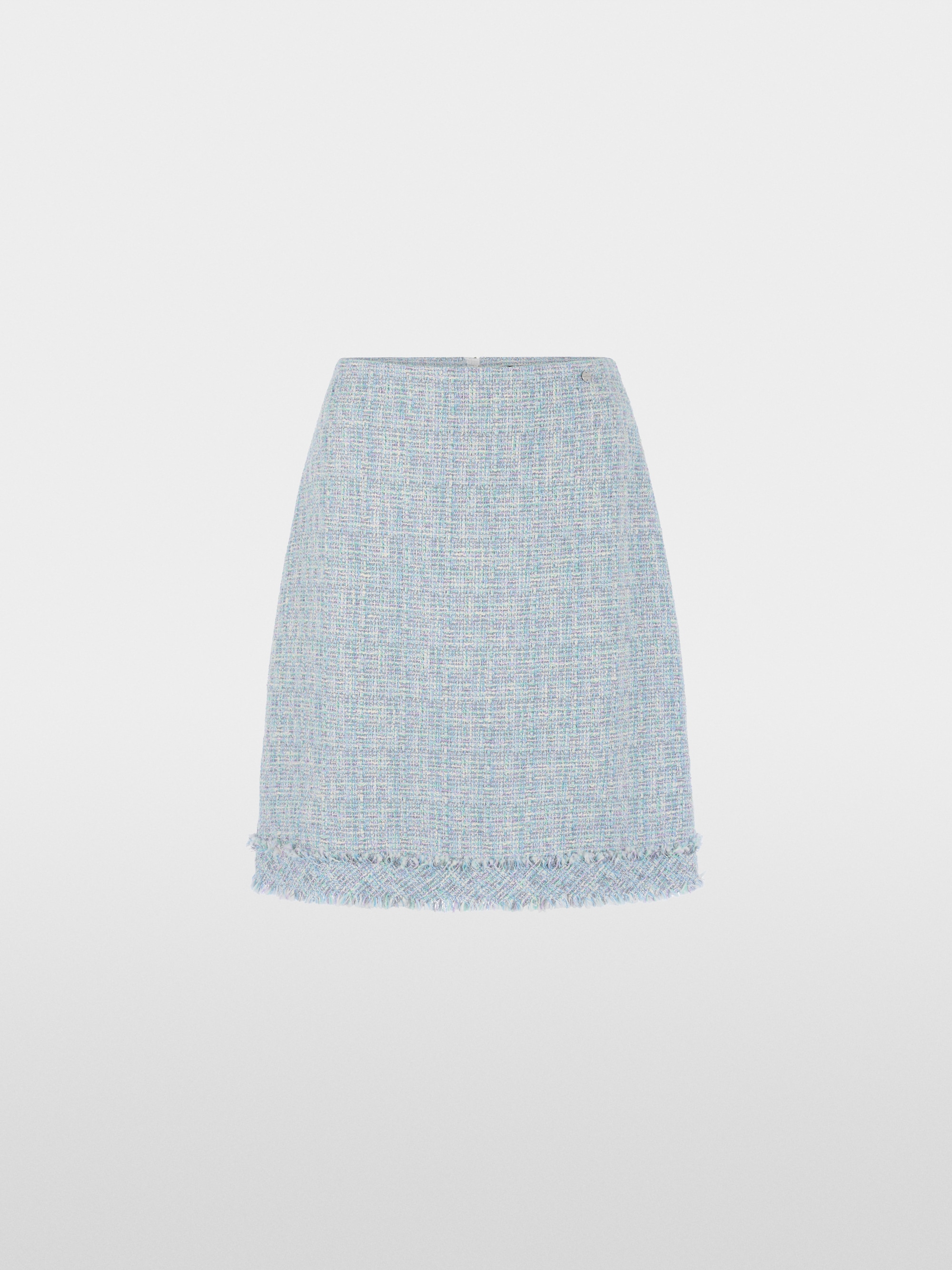 Mini-jupe en bouclé à franges