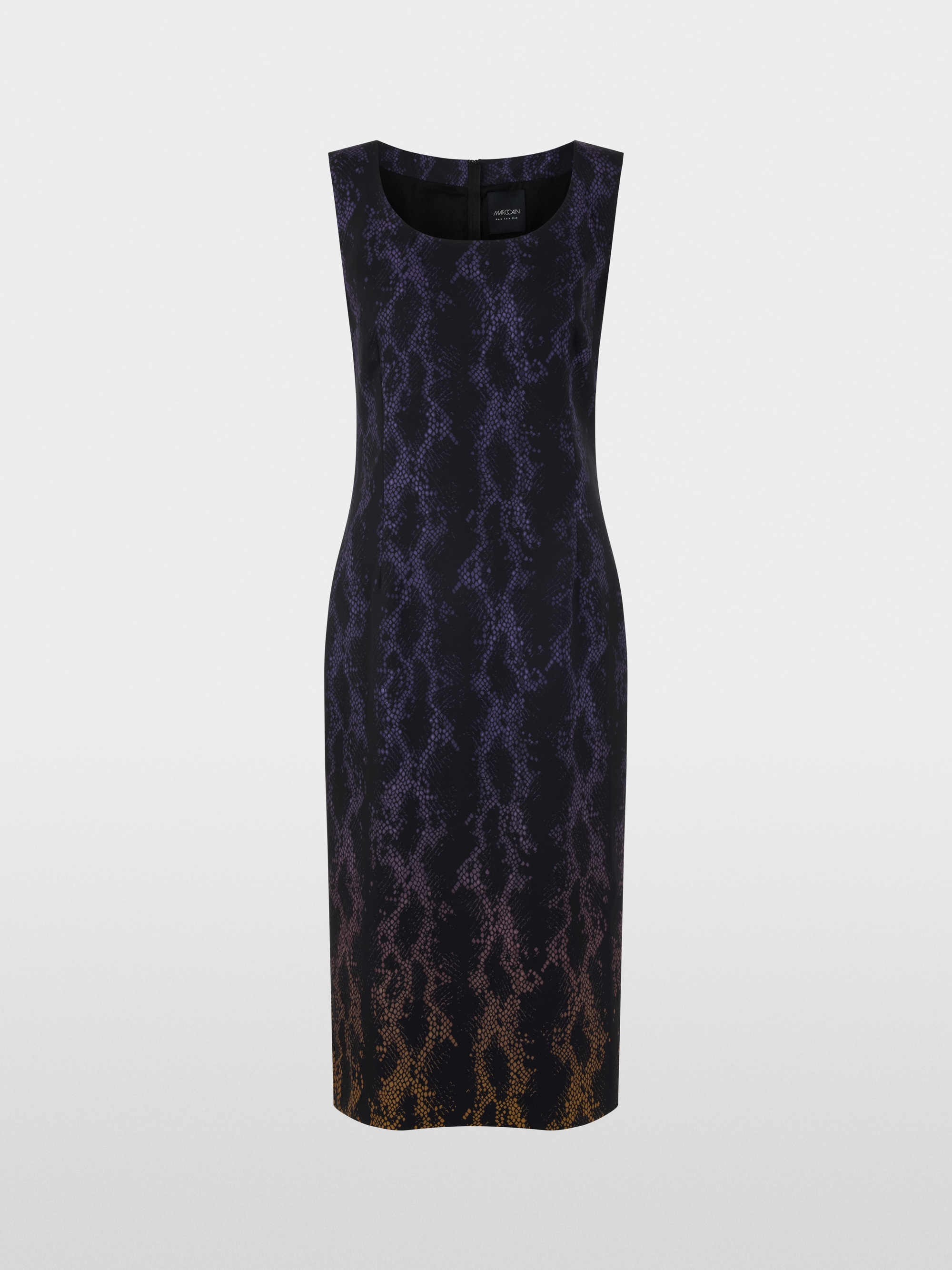 Sheath dress with snake print