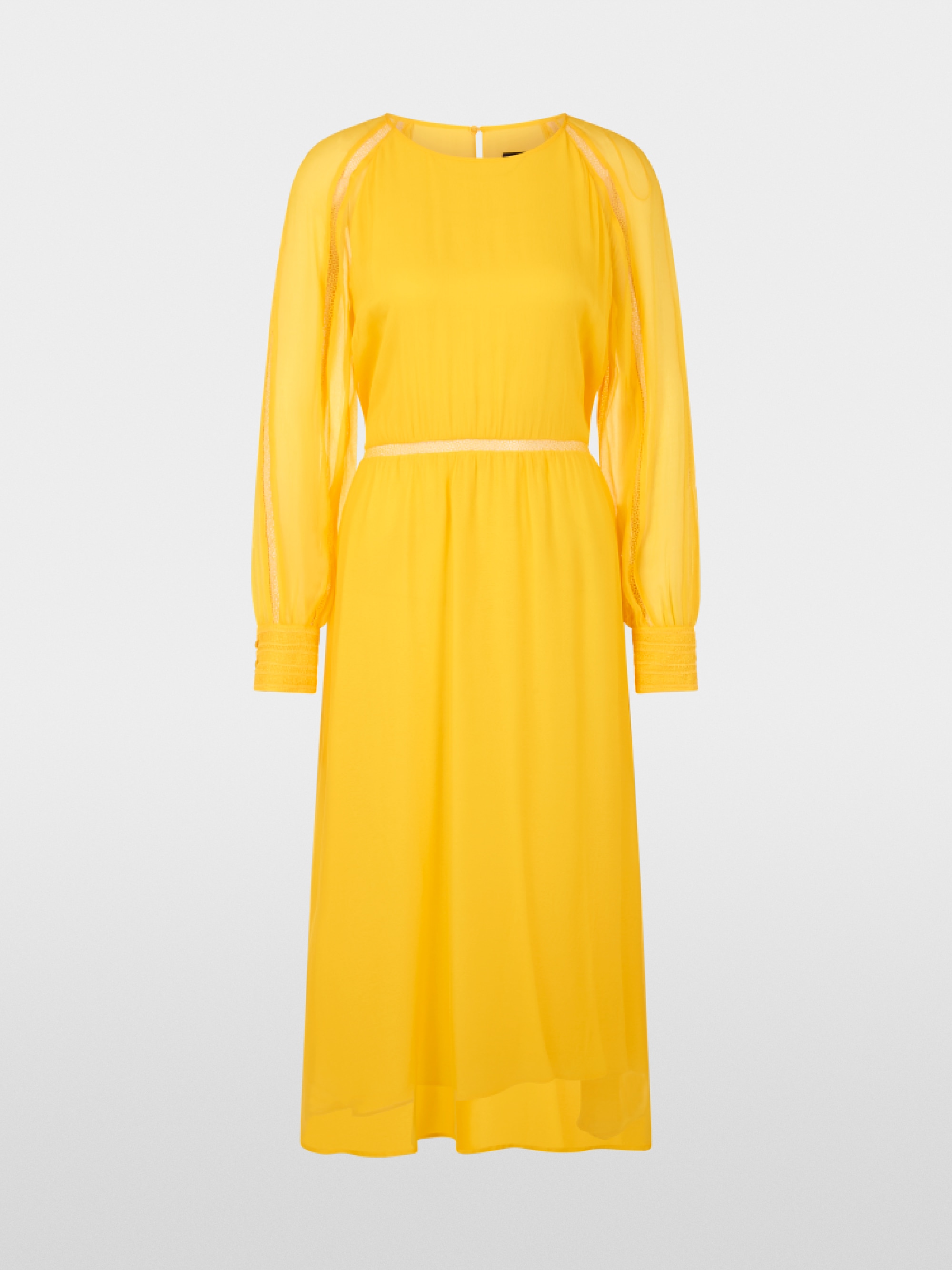 Crinkled viscose midi dress