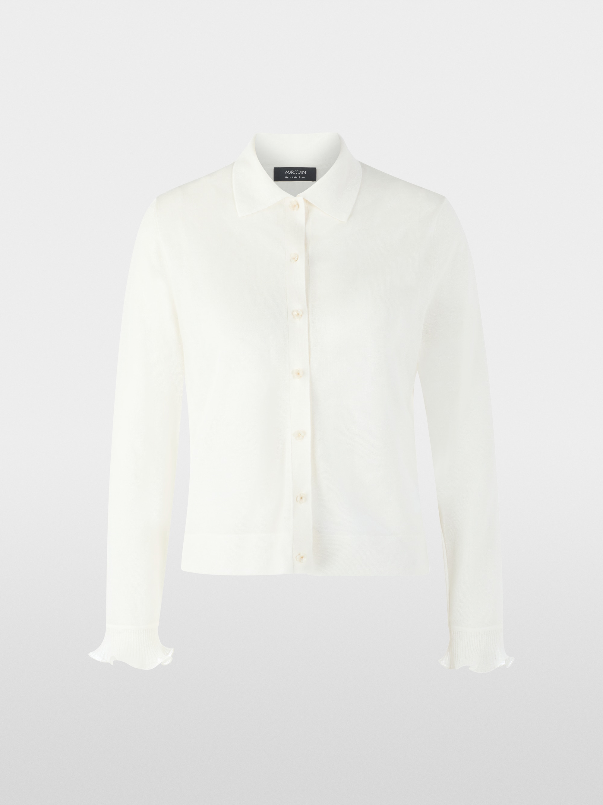 Cardigan en mailles fines avec boutons floraux