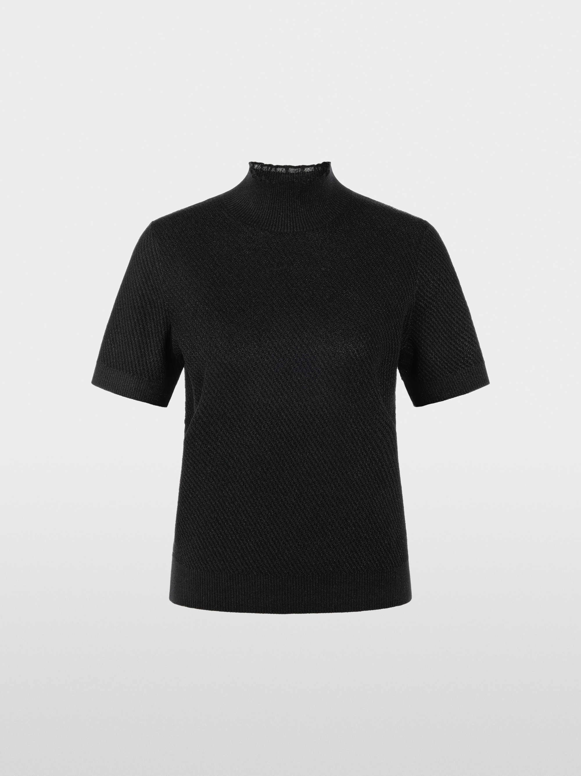 Short-sleeved jumper with lurex