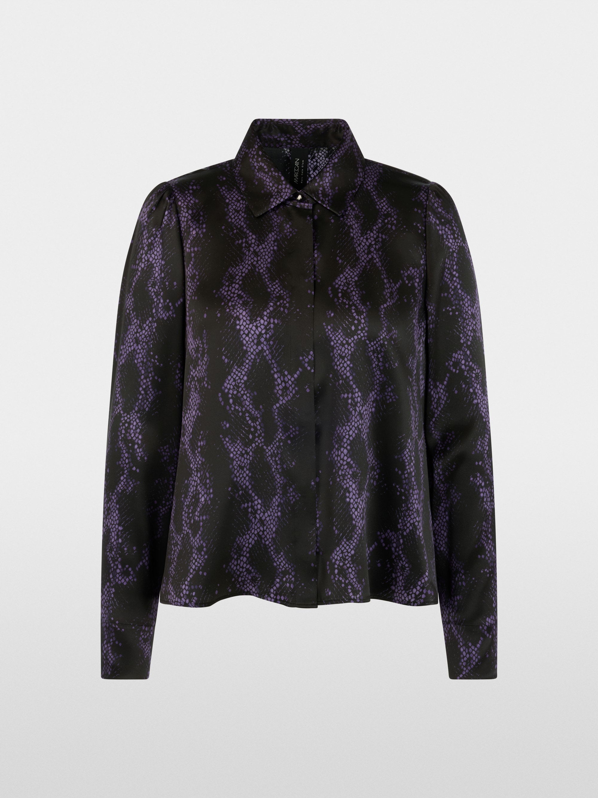 Blouse en soie à imprimé serpent