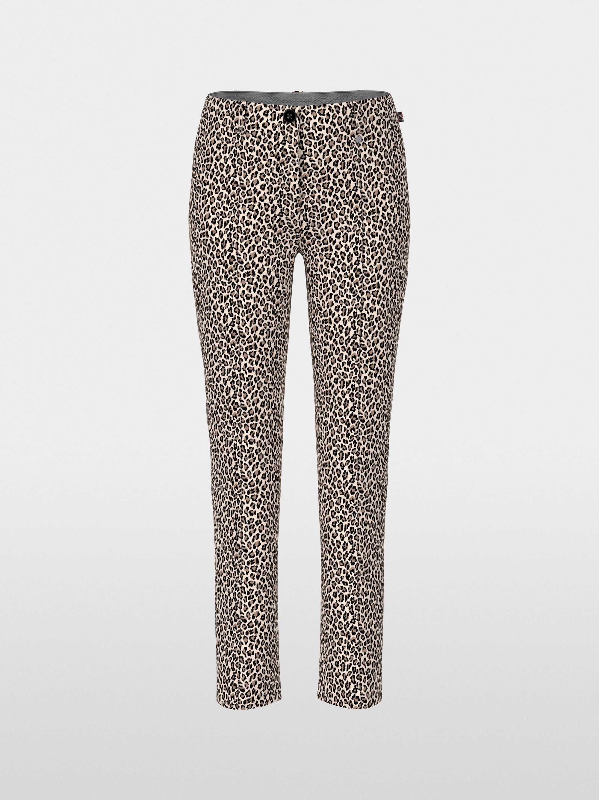 SYDNEY slim fit pants with leopard print