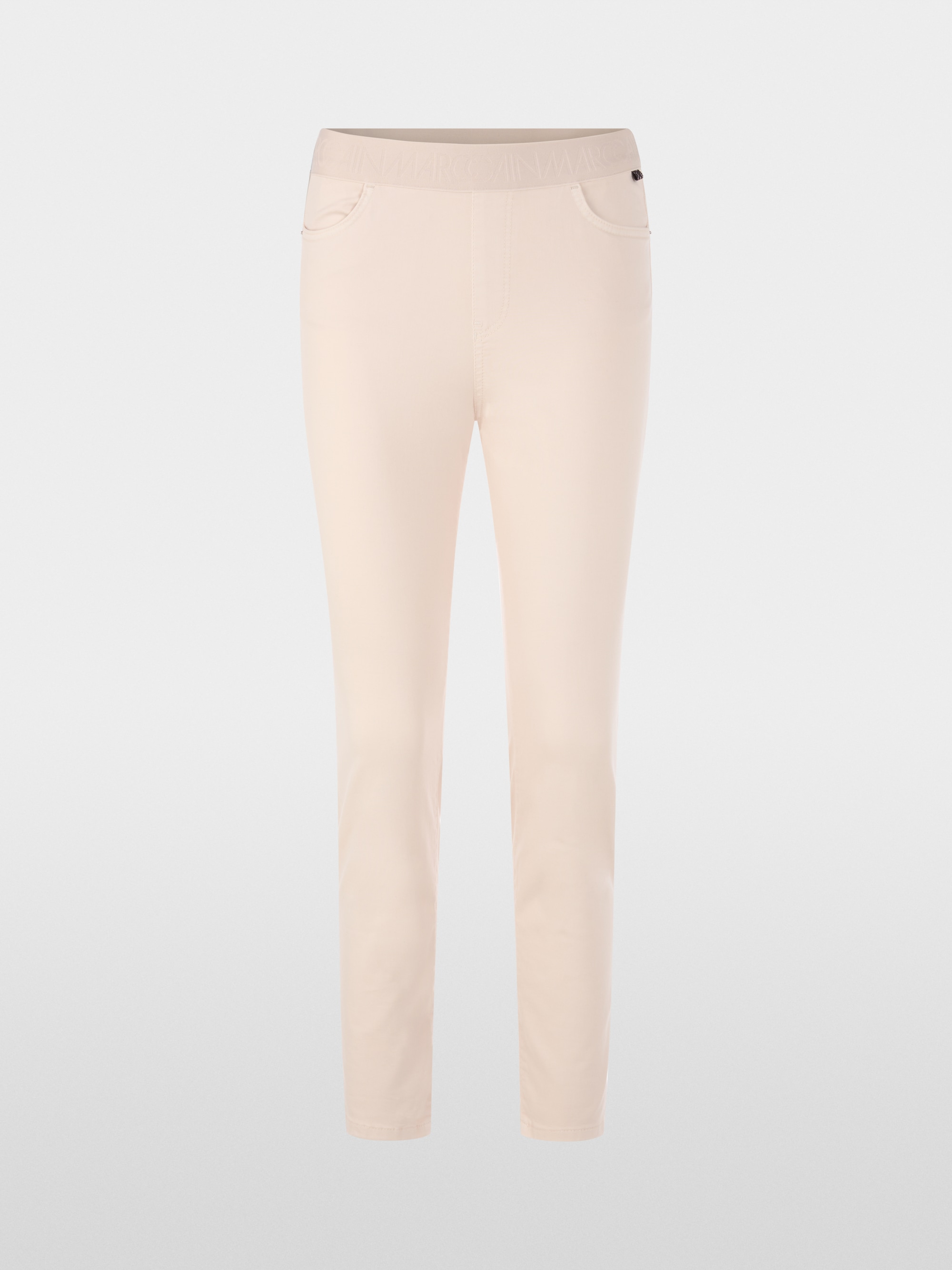 SOFIA slim fit pants with logo waistband