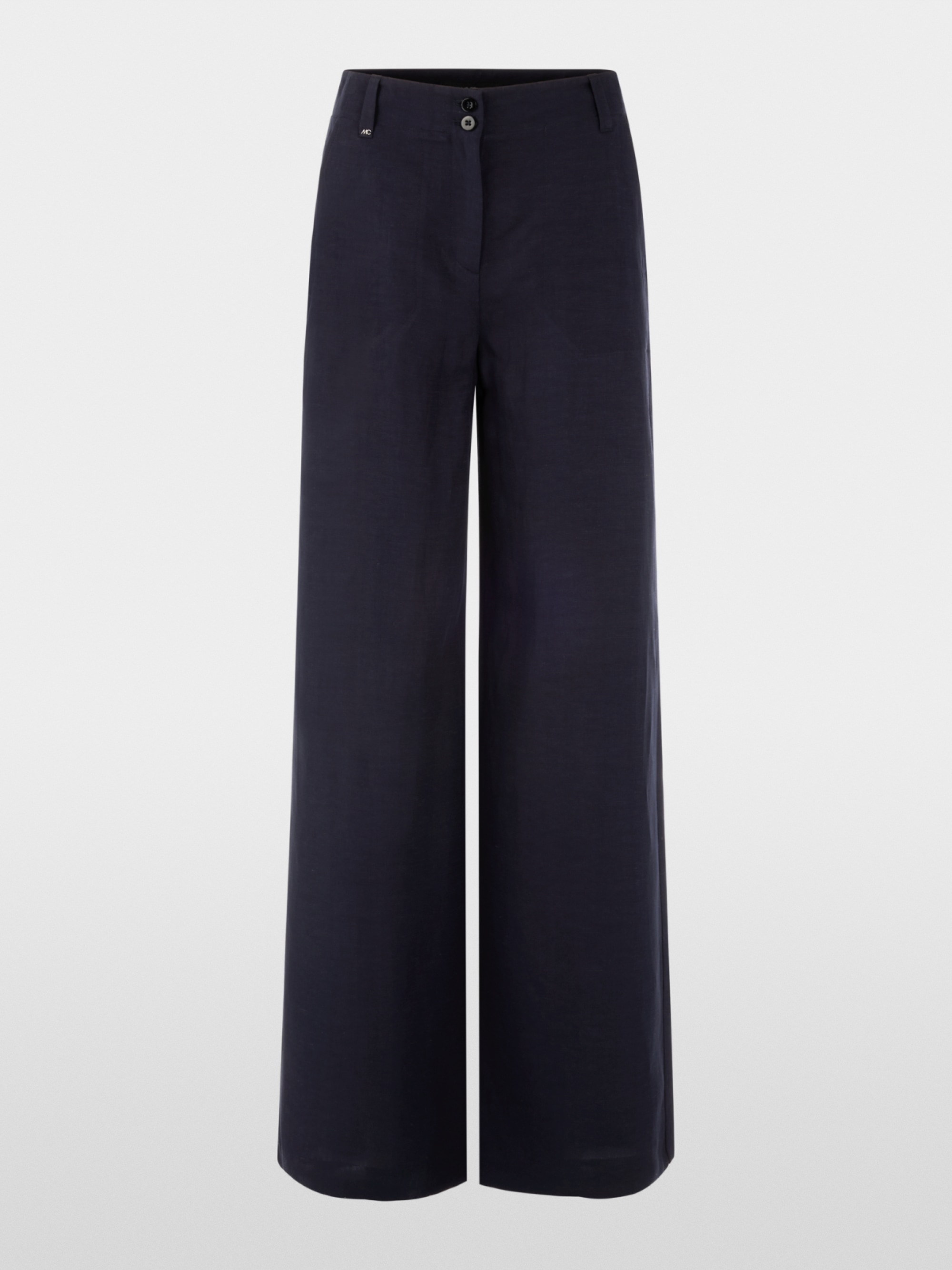 WAUKEE viscose-linen blend trousers