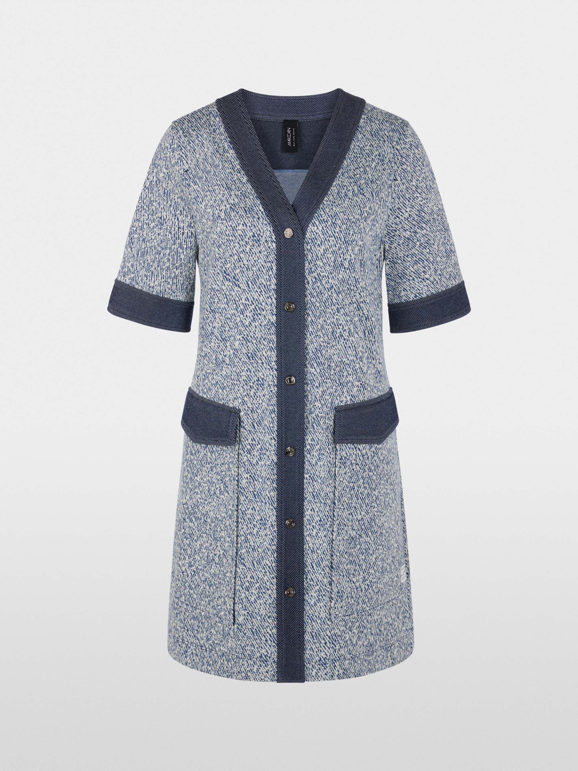 Patterned stretch viscose dress