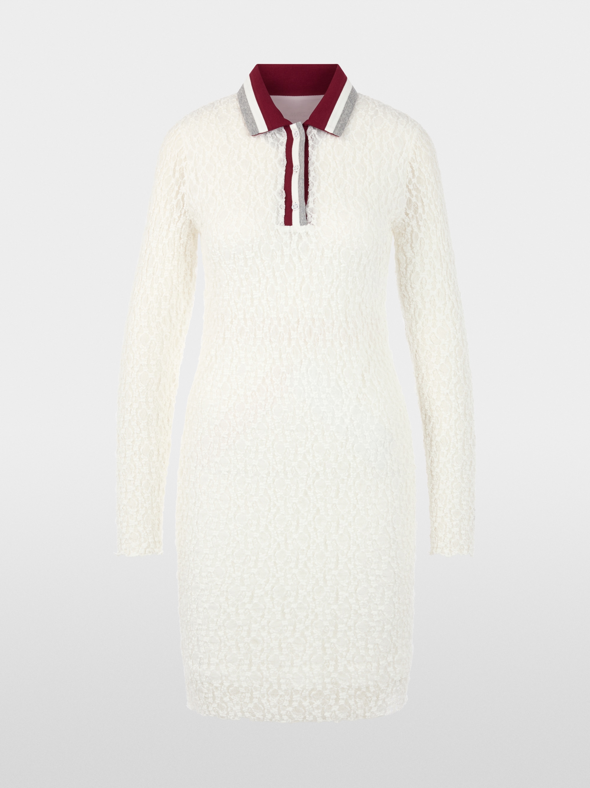 Robe polo à effet résille