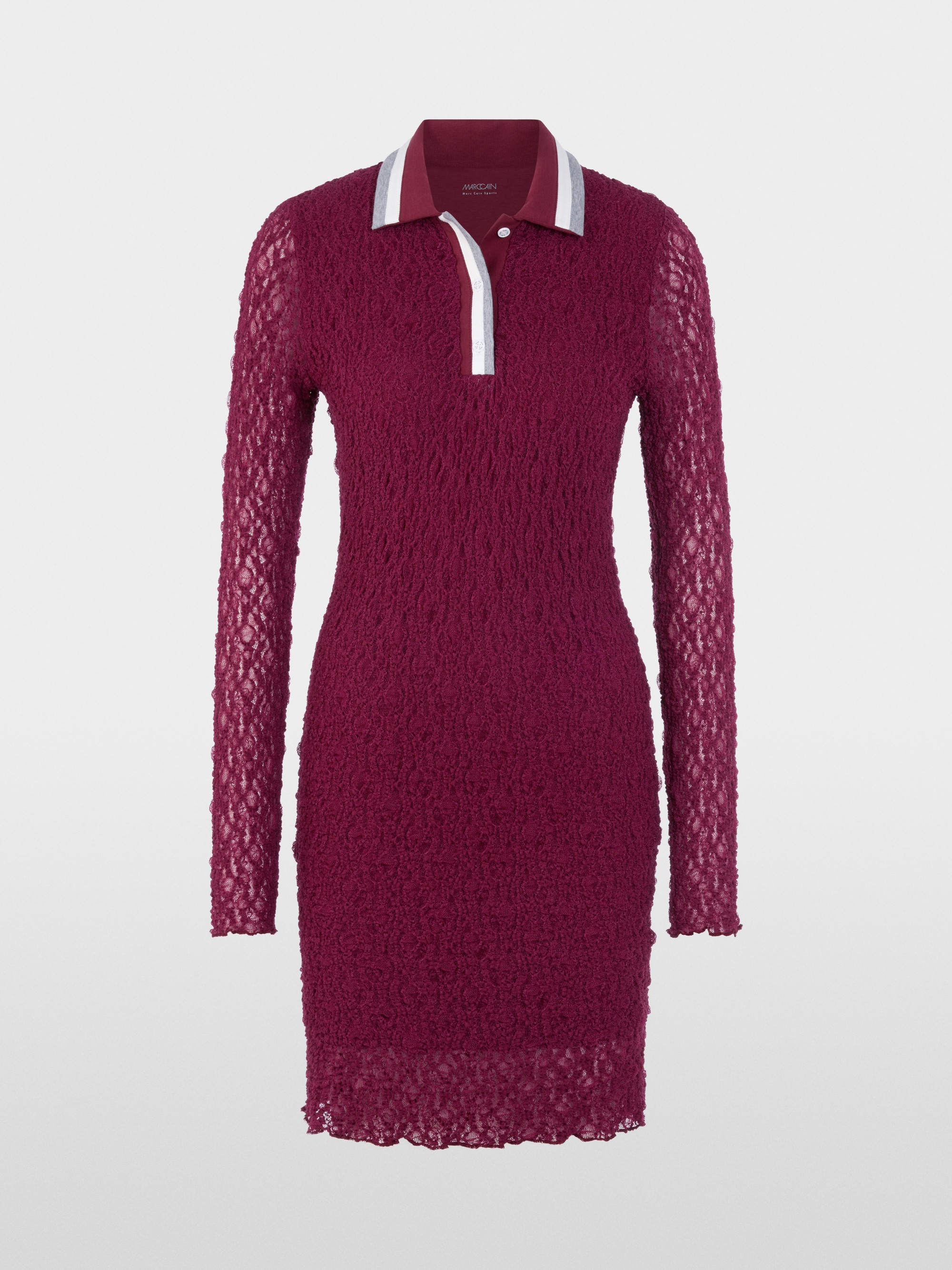 Polo dress with mesh look