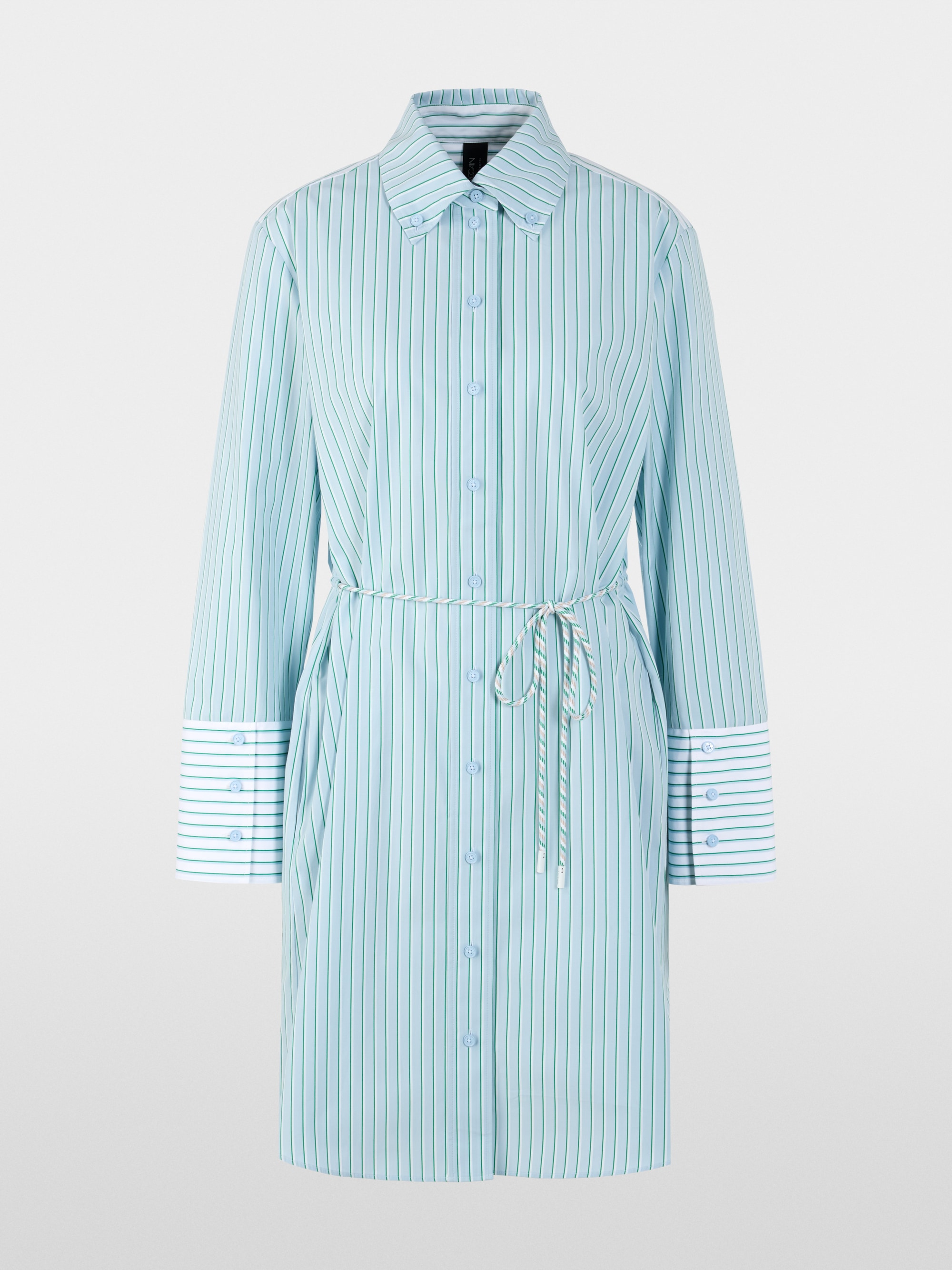 Striped mini dress made from cotton