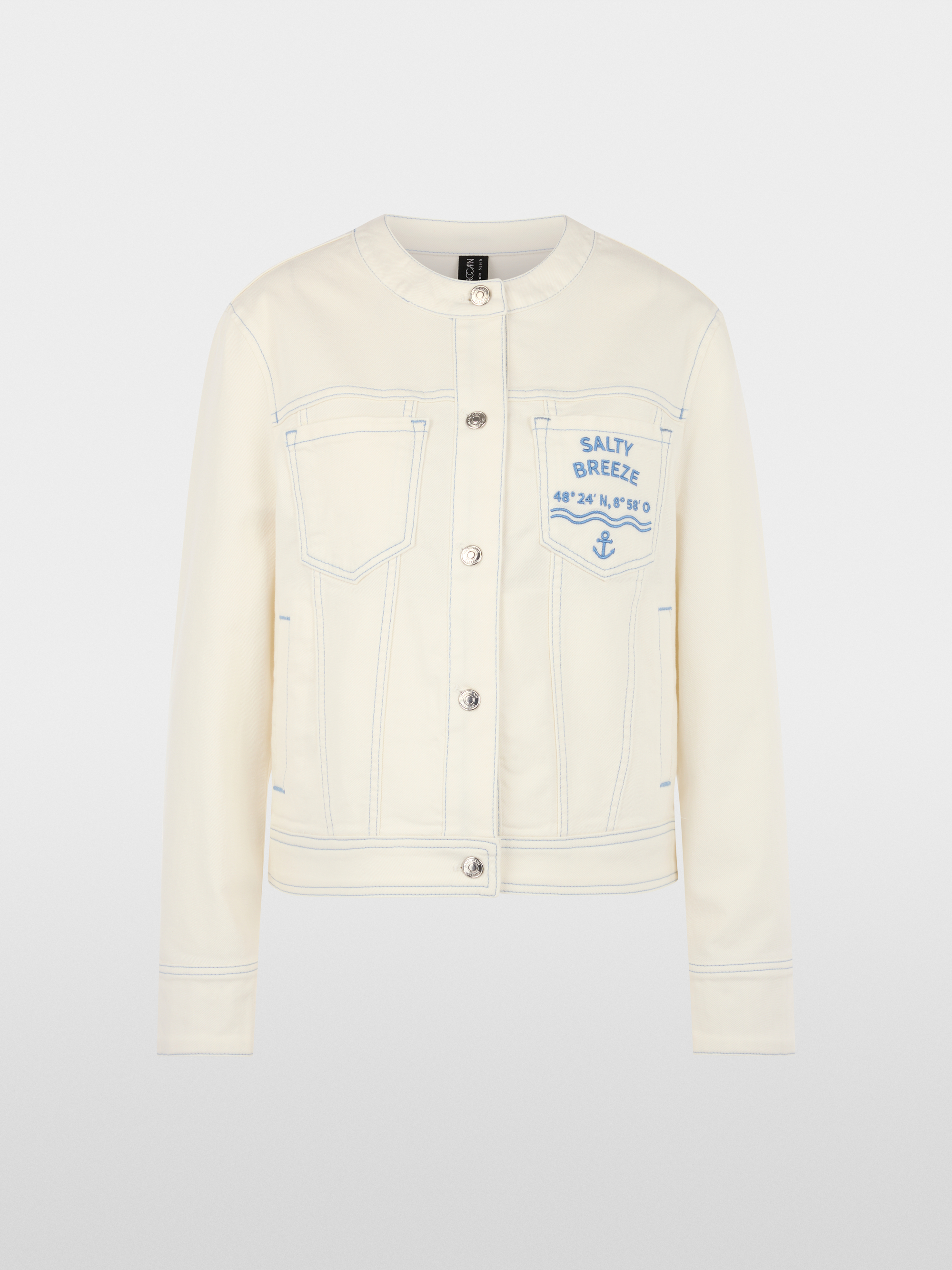 Veste en jean style marin
