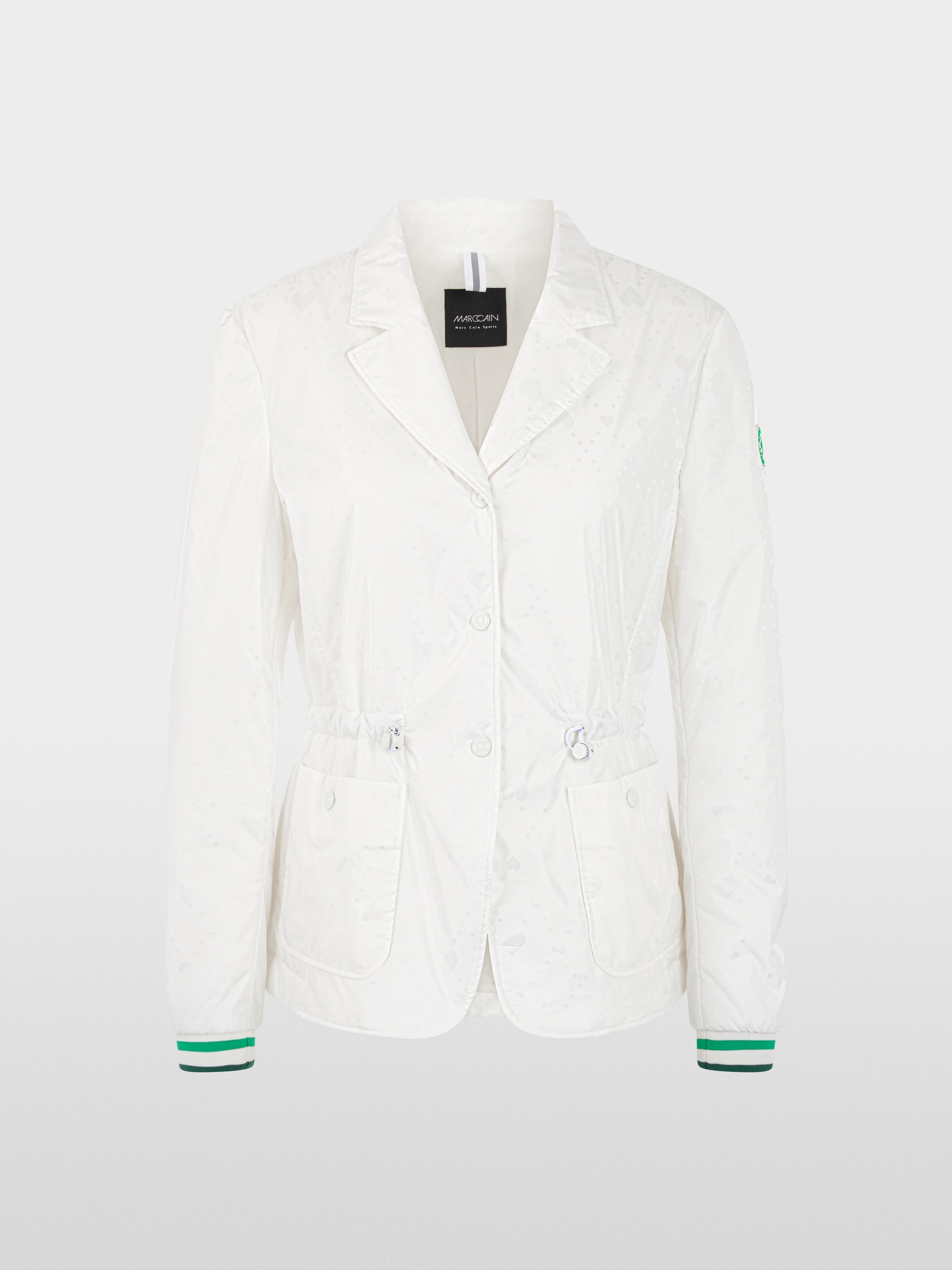 Padded blazer with heart print