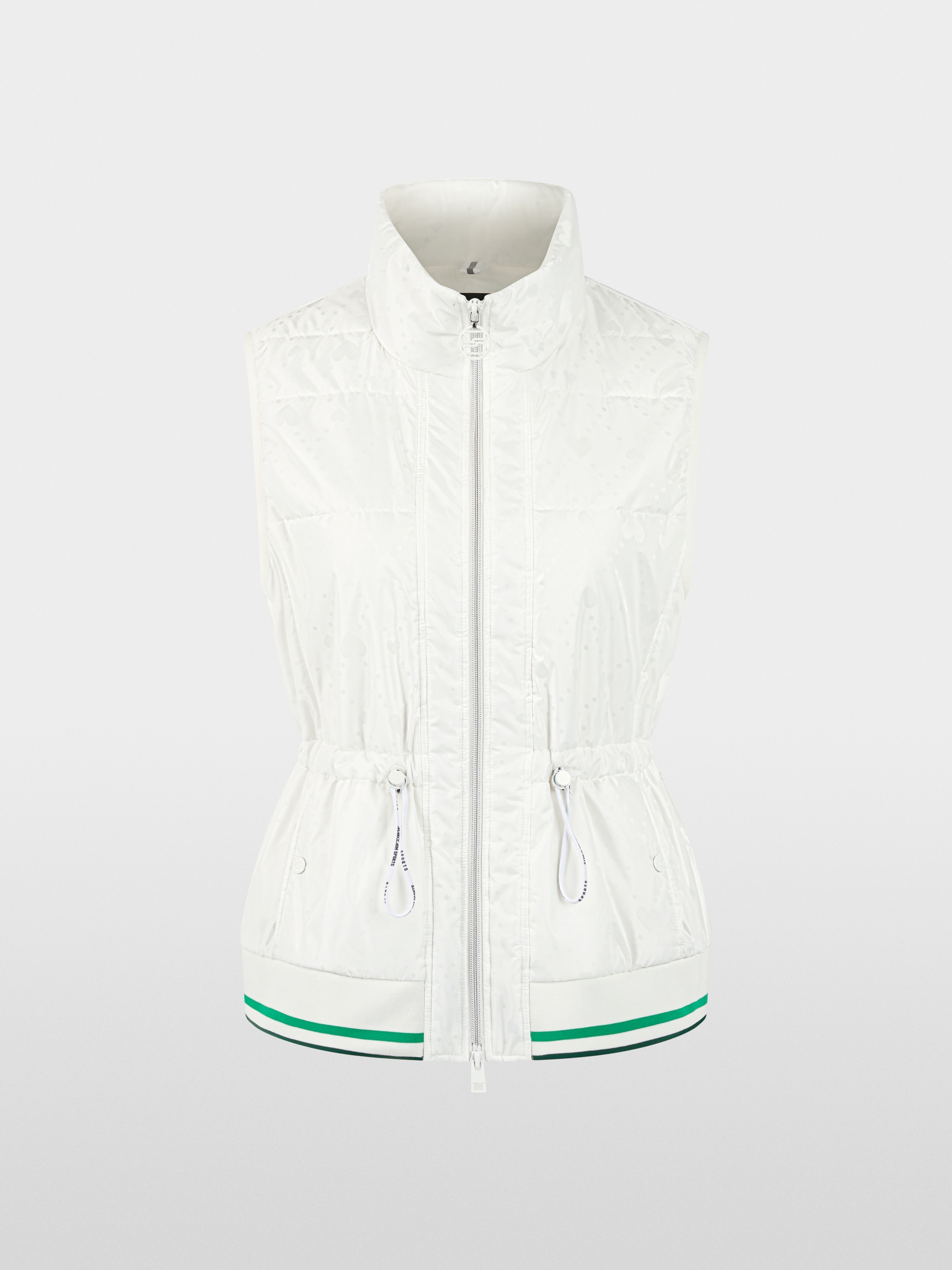 Padded gilet with heart print