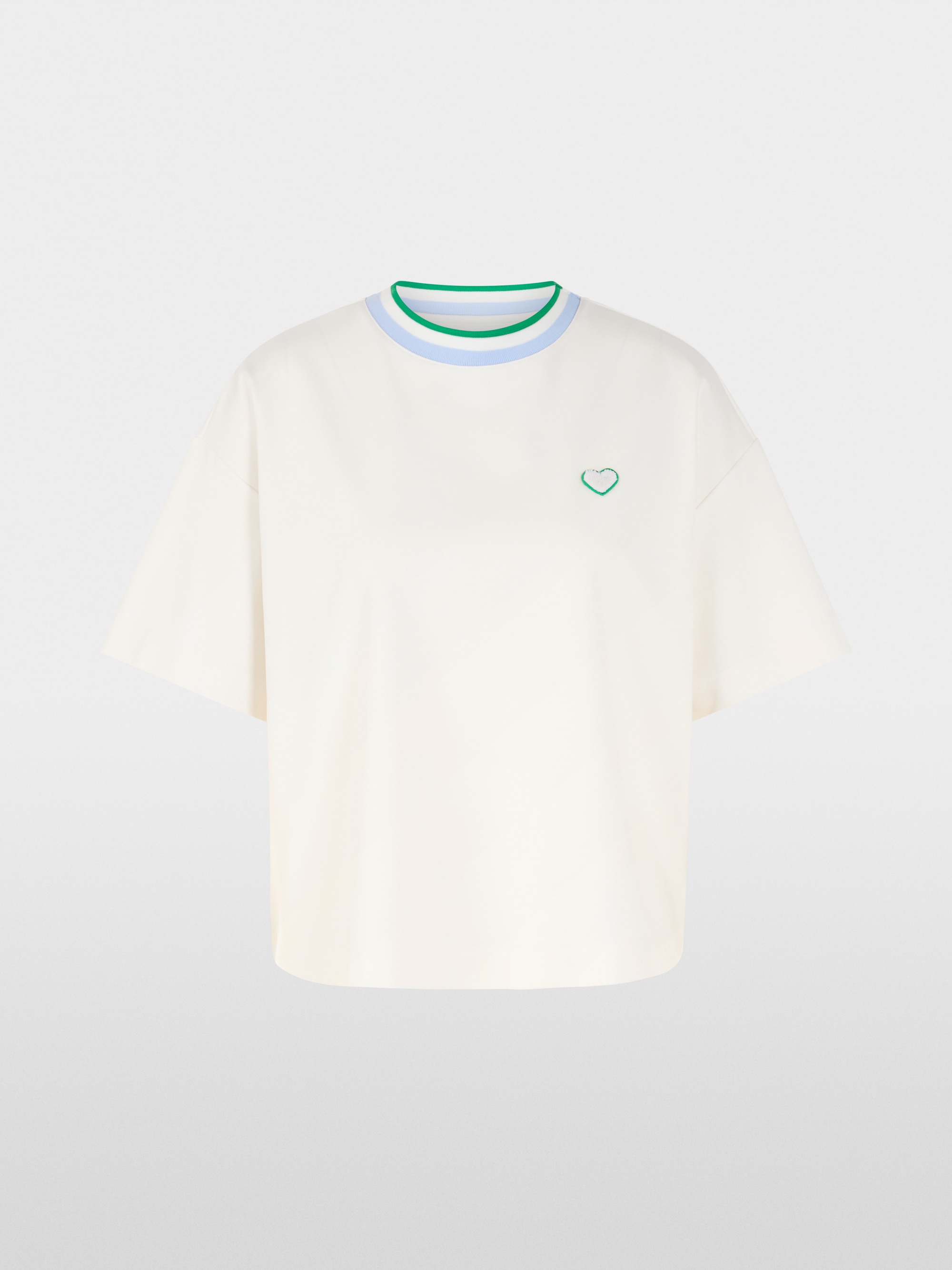 Shirt with heart and striped details