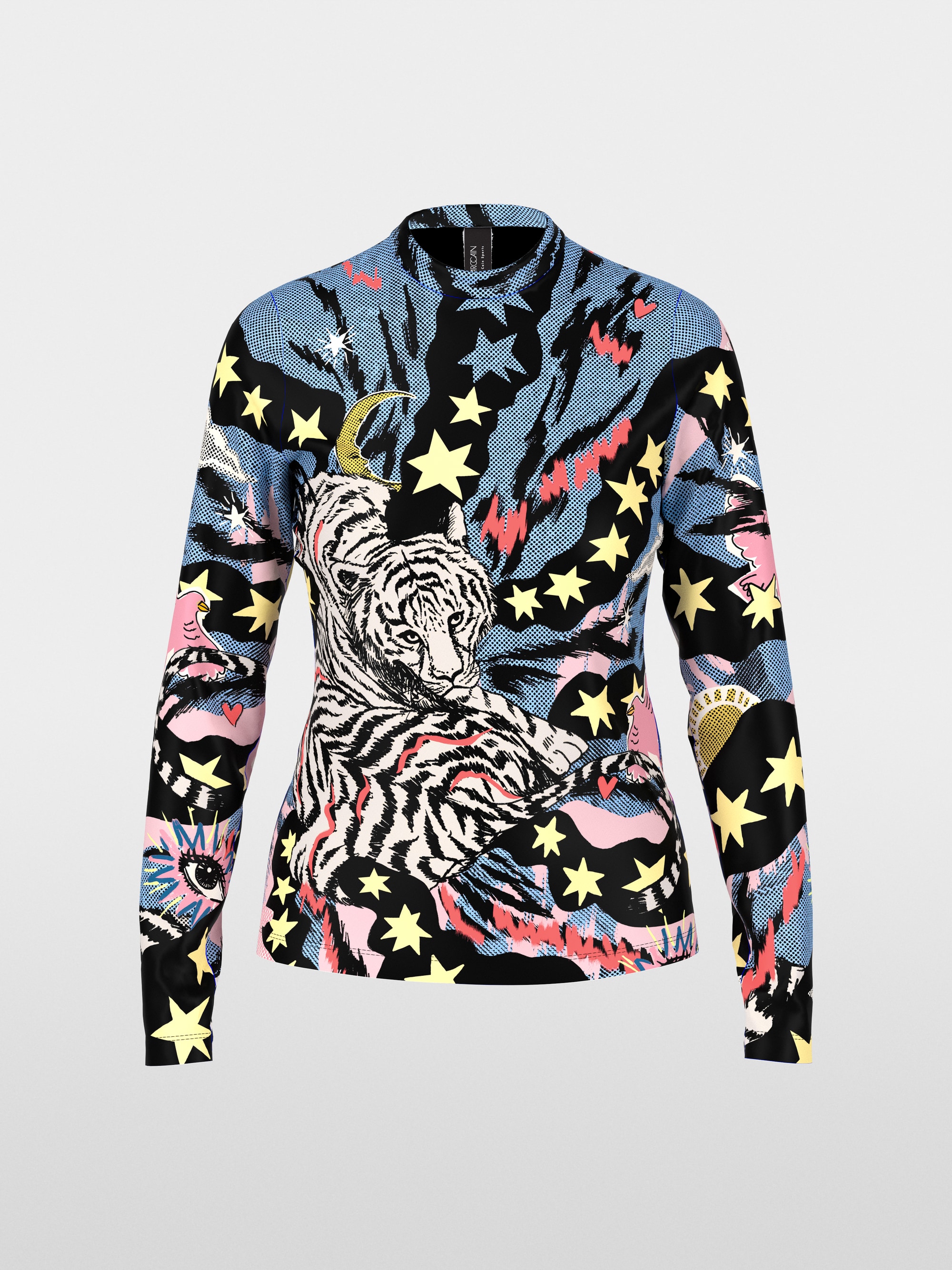 T-shirt à manches longues avec imprimé bande dessinée