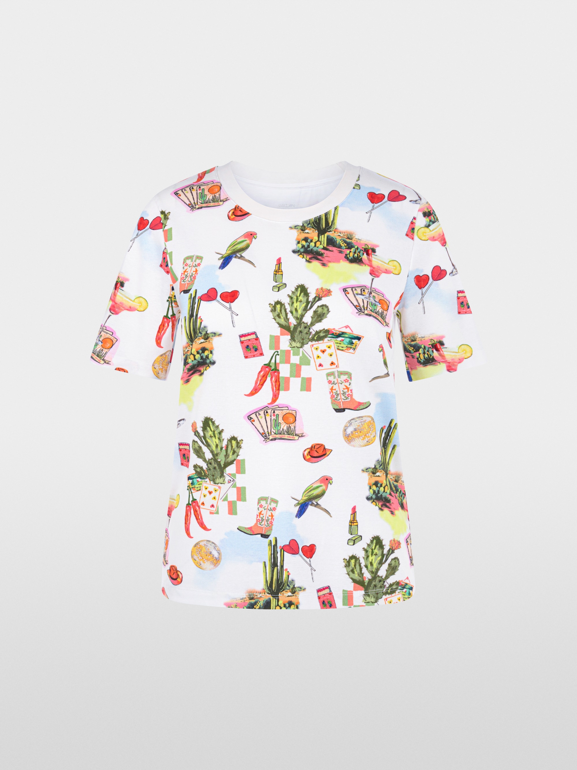 Round neck T-shirt with all-over print