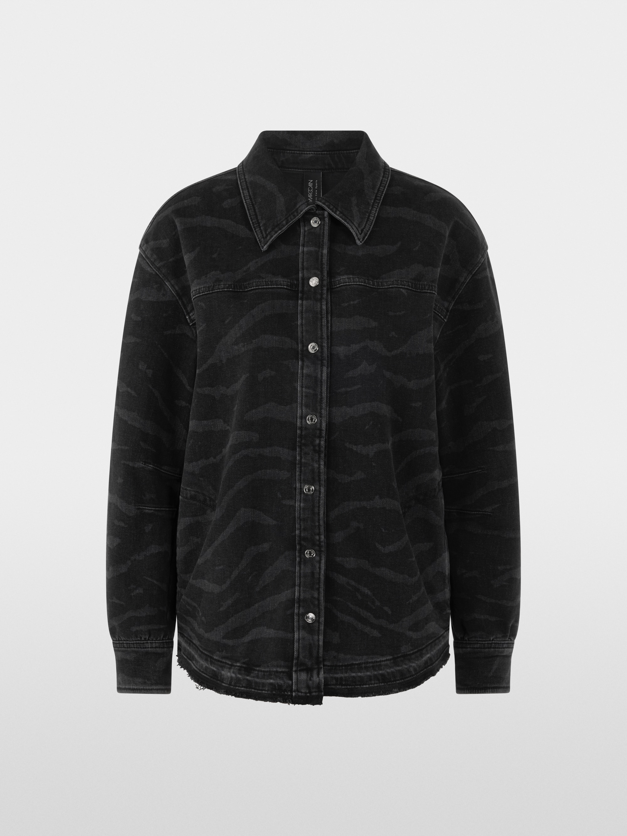 Chemisier en denim avec imprimé animalier