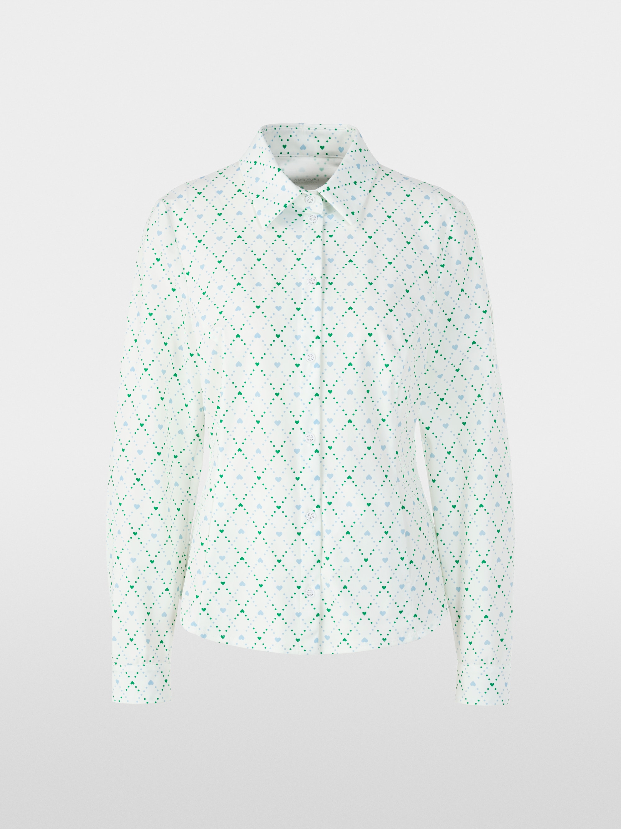 Stretch blouse with heart print