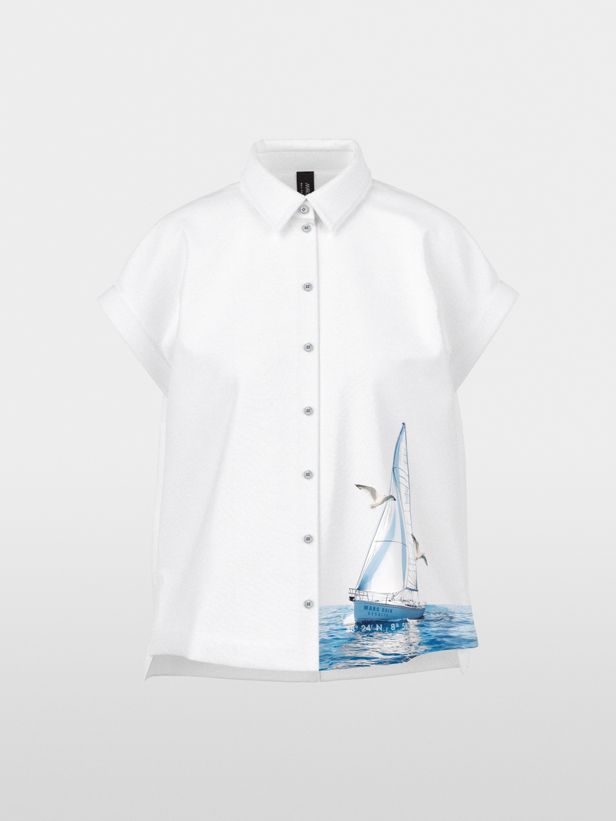 Blouse with maritime print