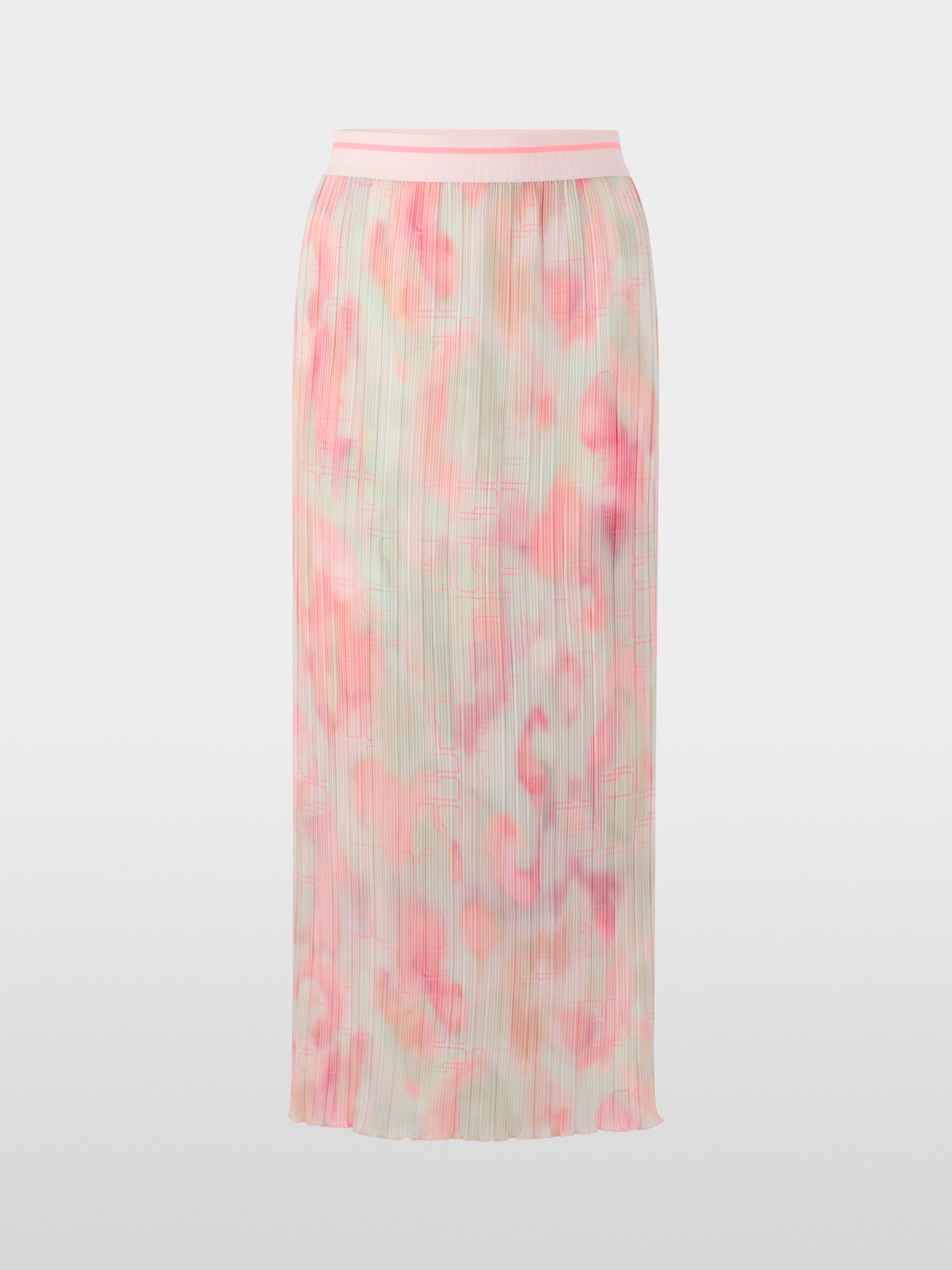 Patterned pleated skirt