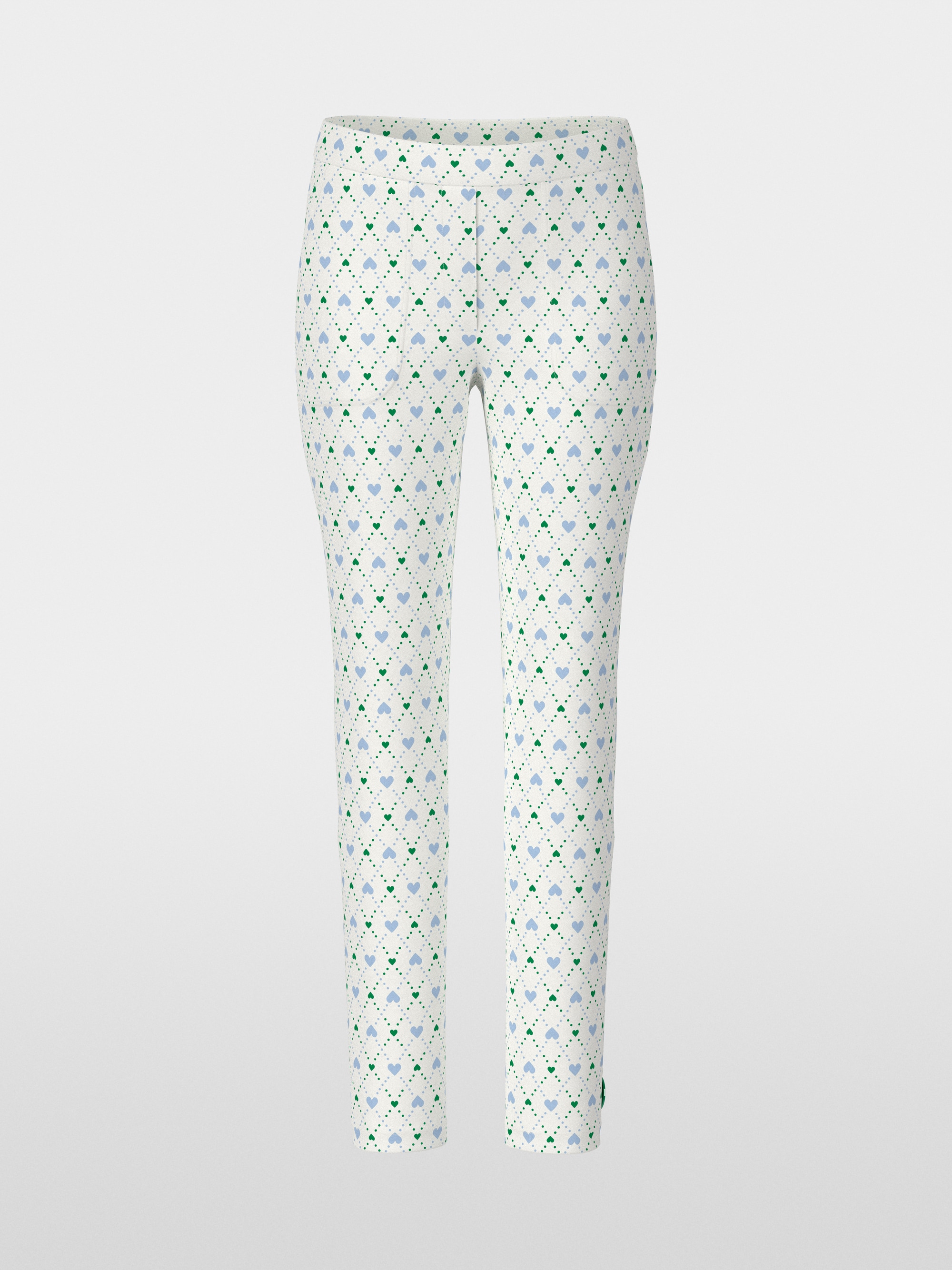 SOFIA heart print scuba jersey trousers