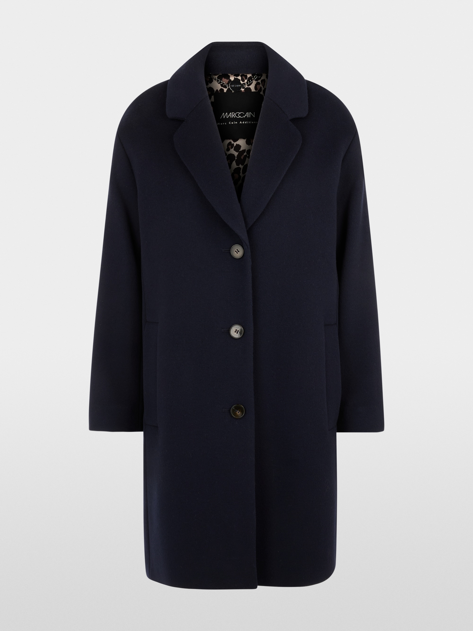 Coat in new wool with cashmere