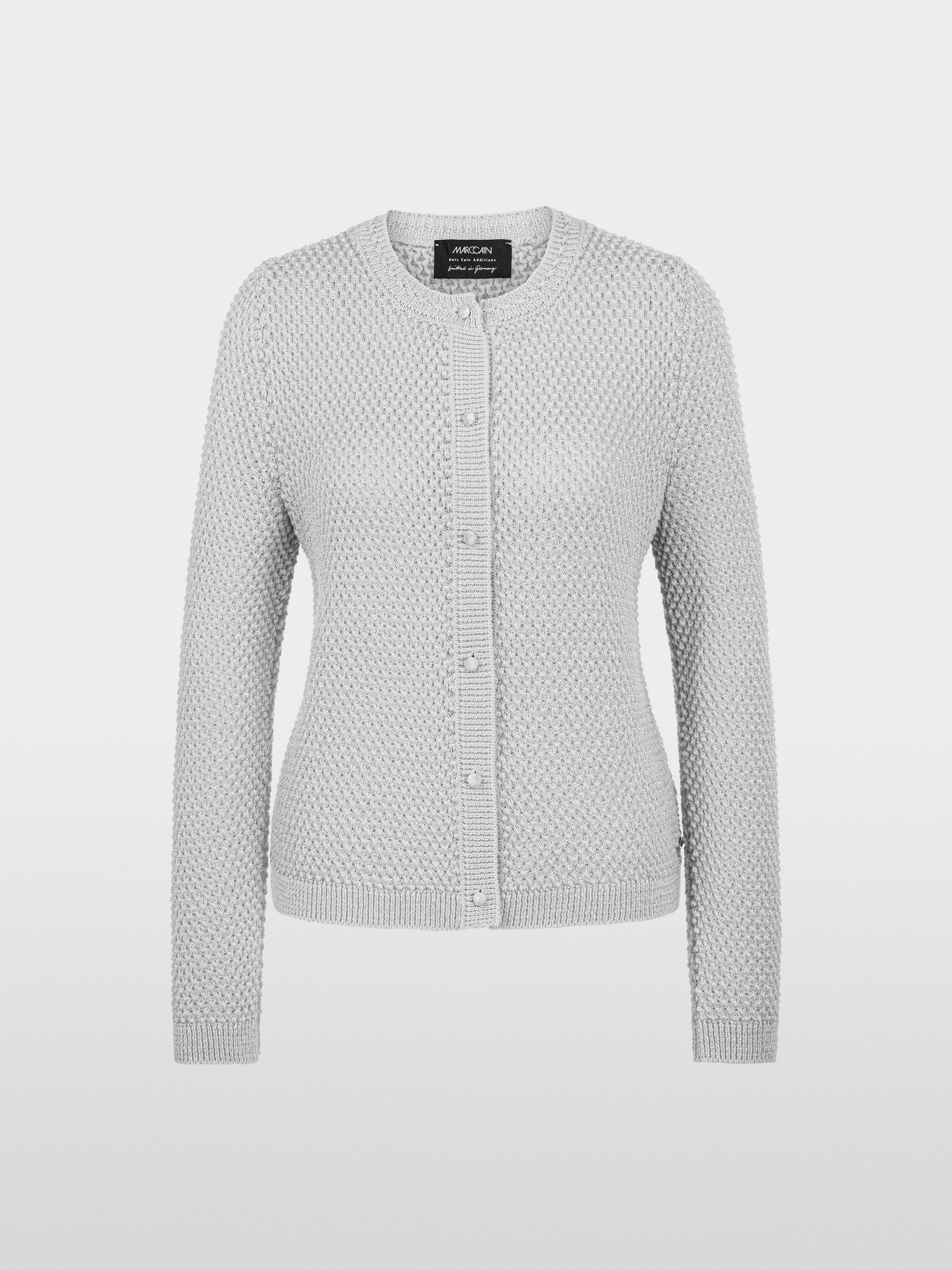 ‘Knitted in Germany’ pearl knit cardigan