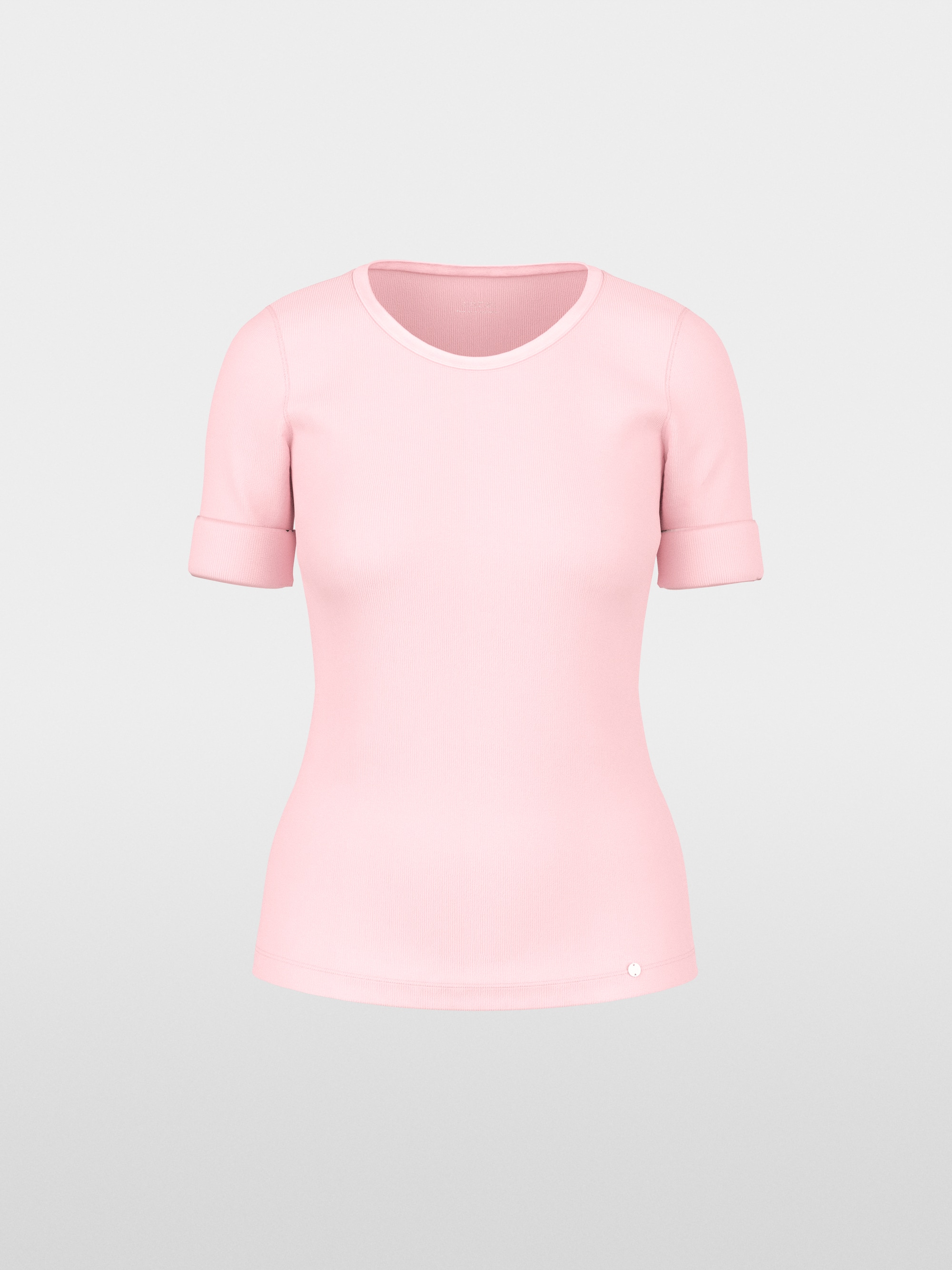 Stretch cotton shirt with half sleeves